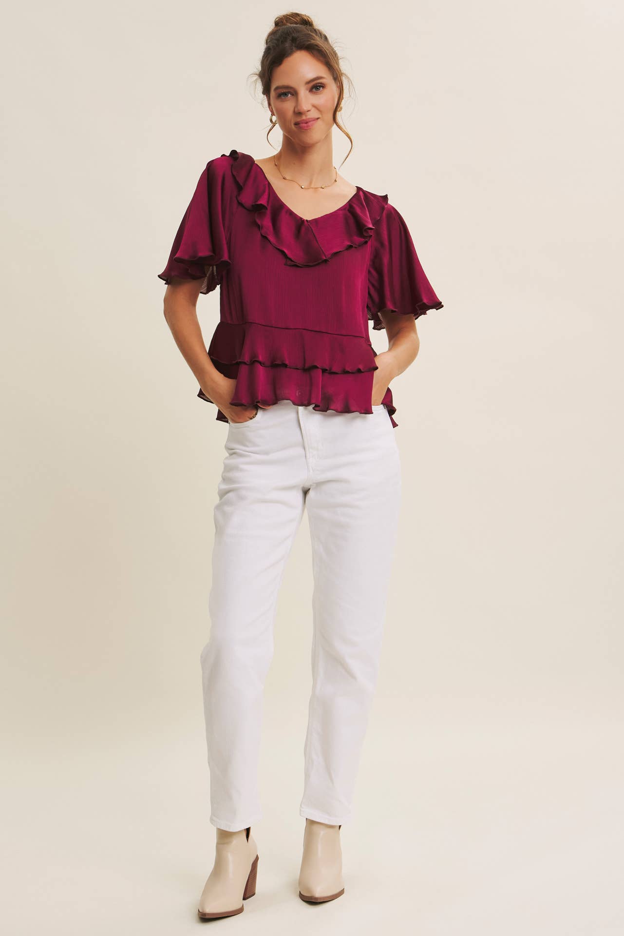 Brianne Ruffle Blouse