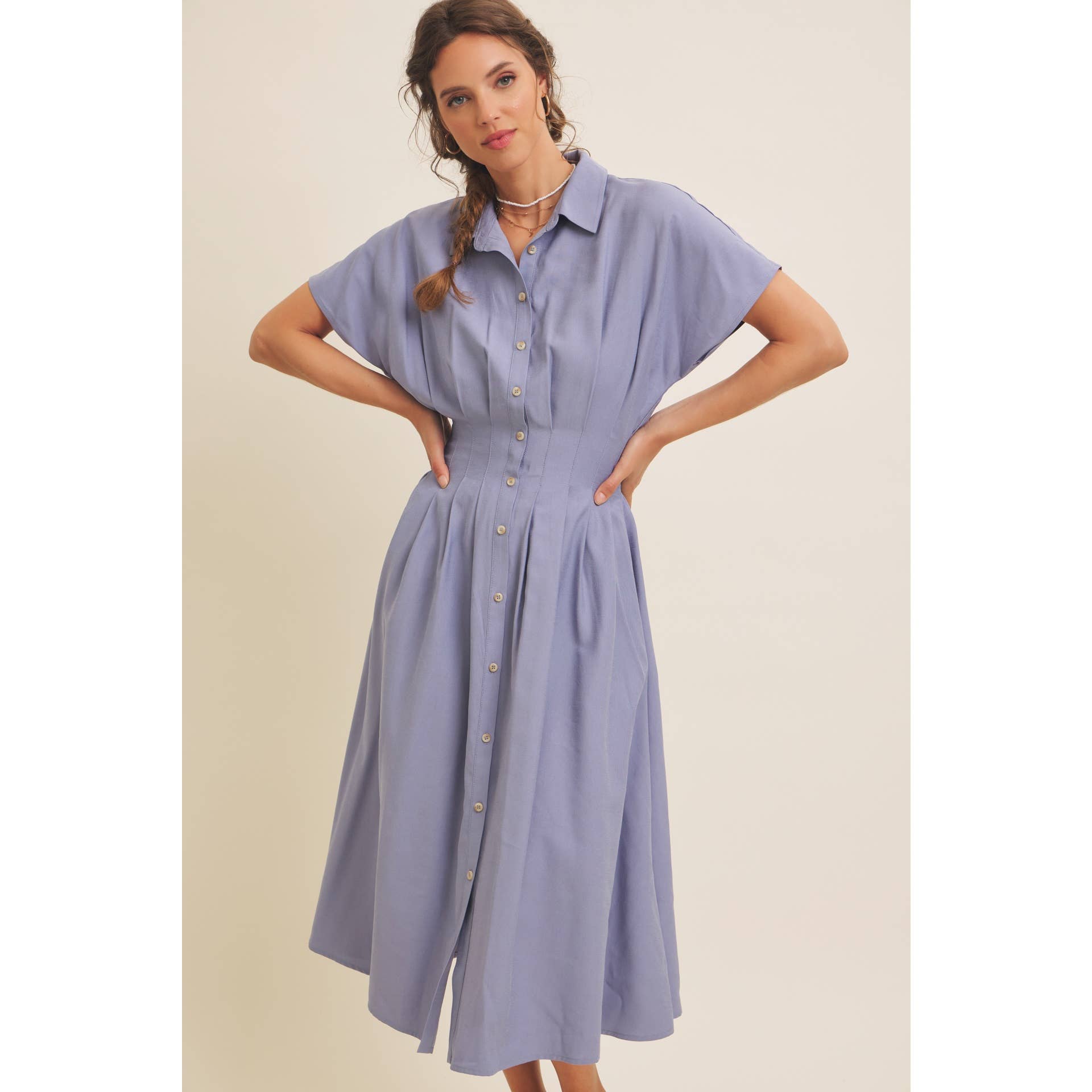 Peyton Pleated Midi Dress