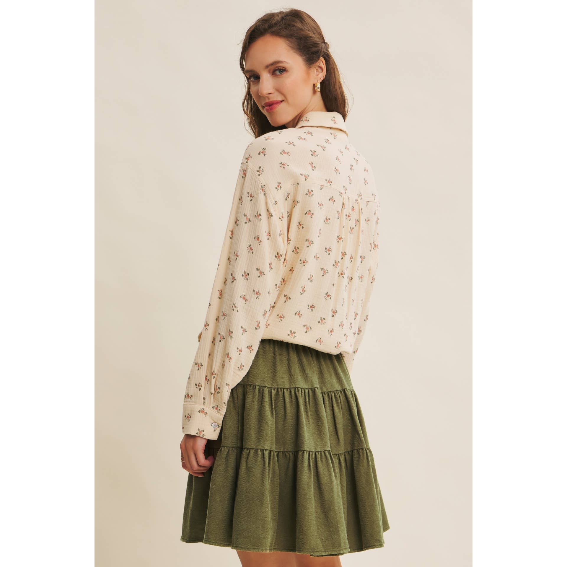 Emmie Washed Ruffle Mini Skirt