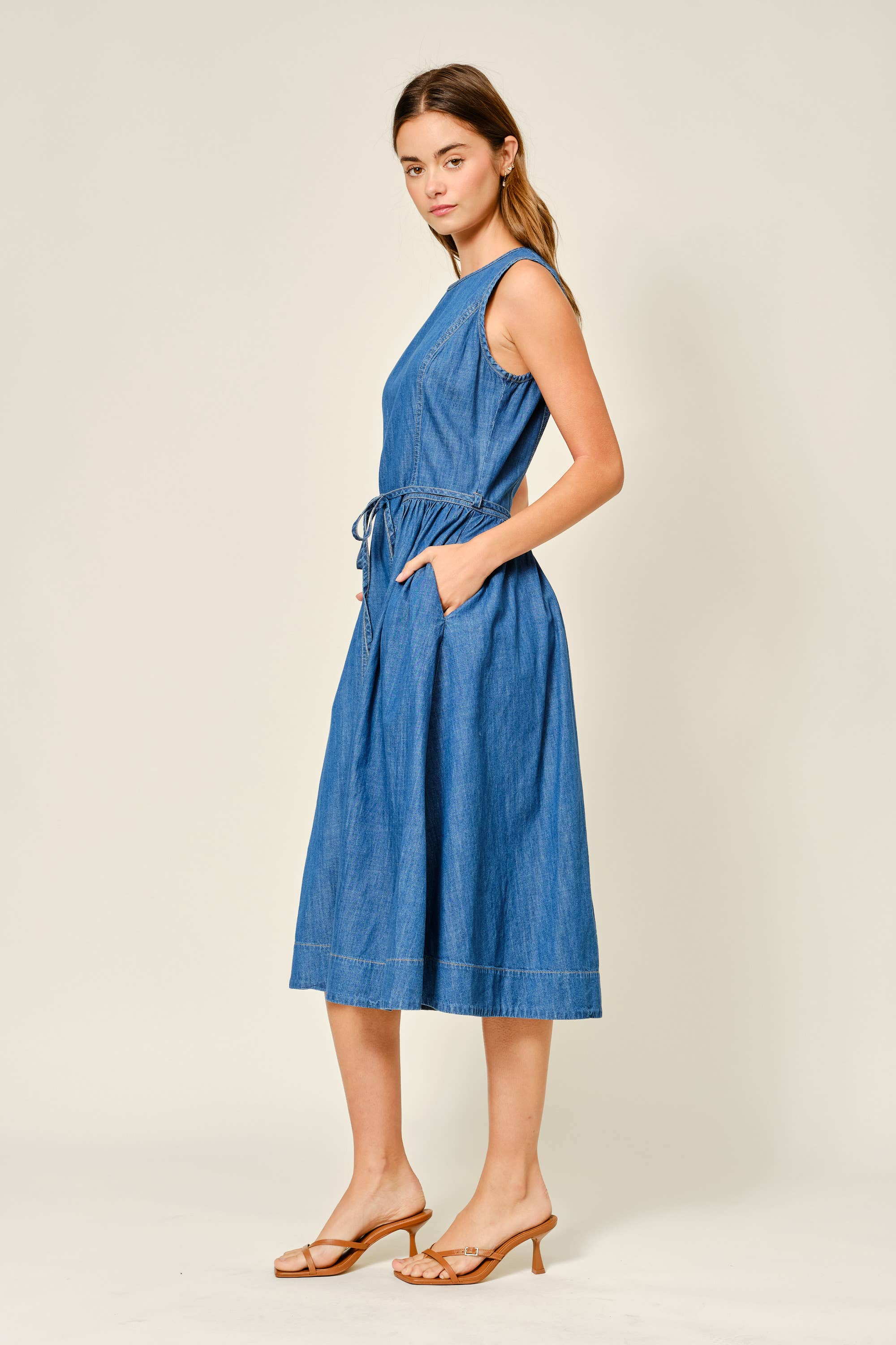 Kenzie Belted Midi Dress