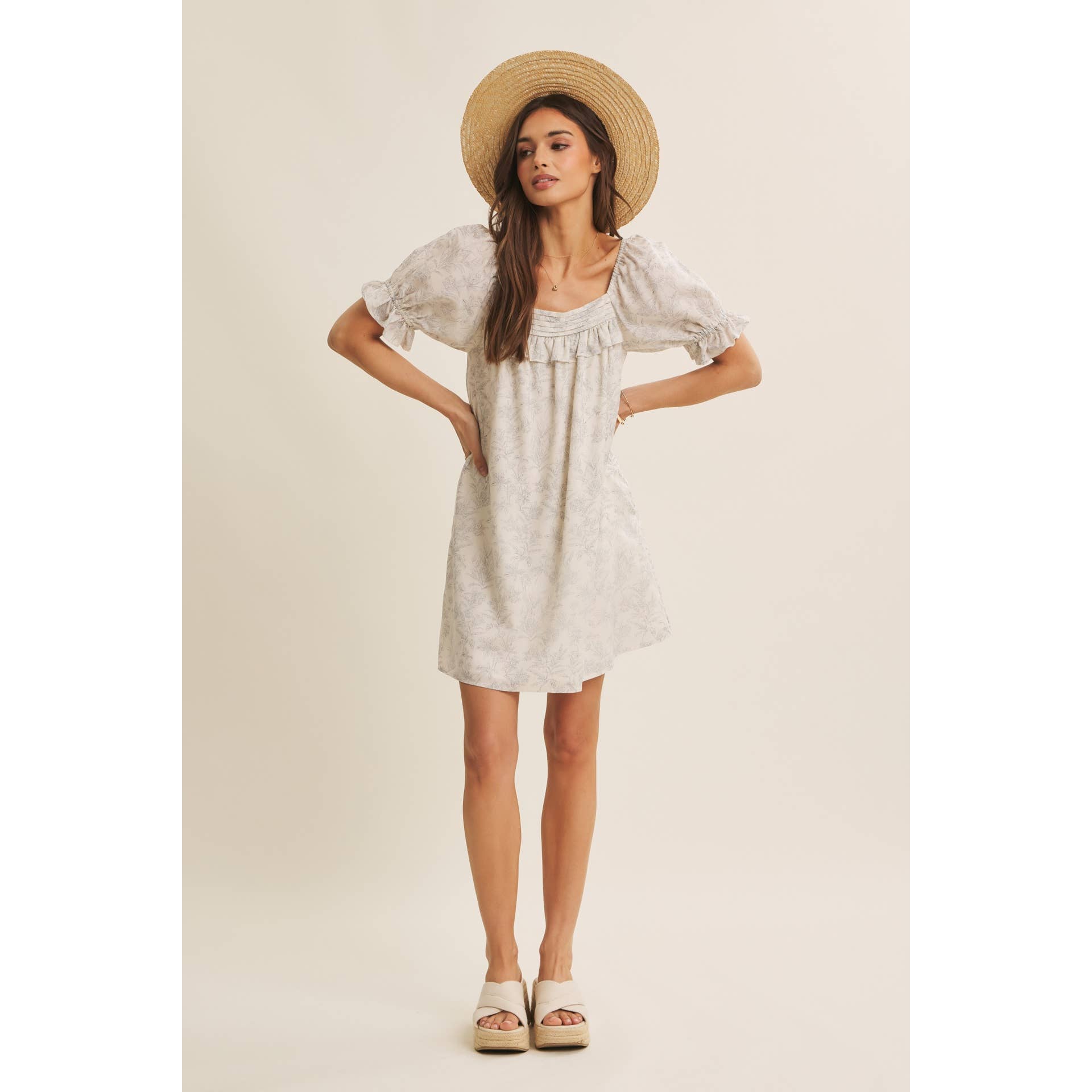 Elaine Botanical Mini Dress