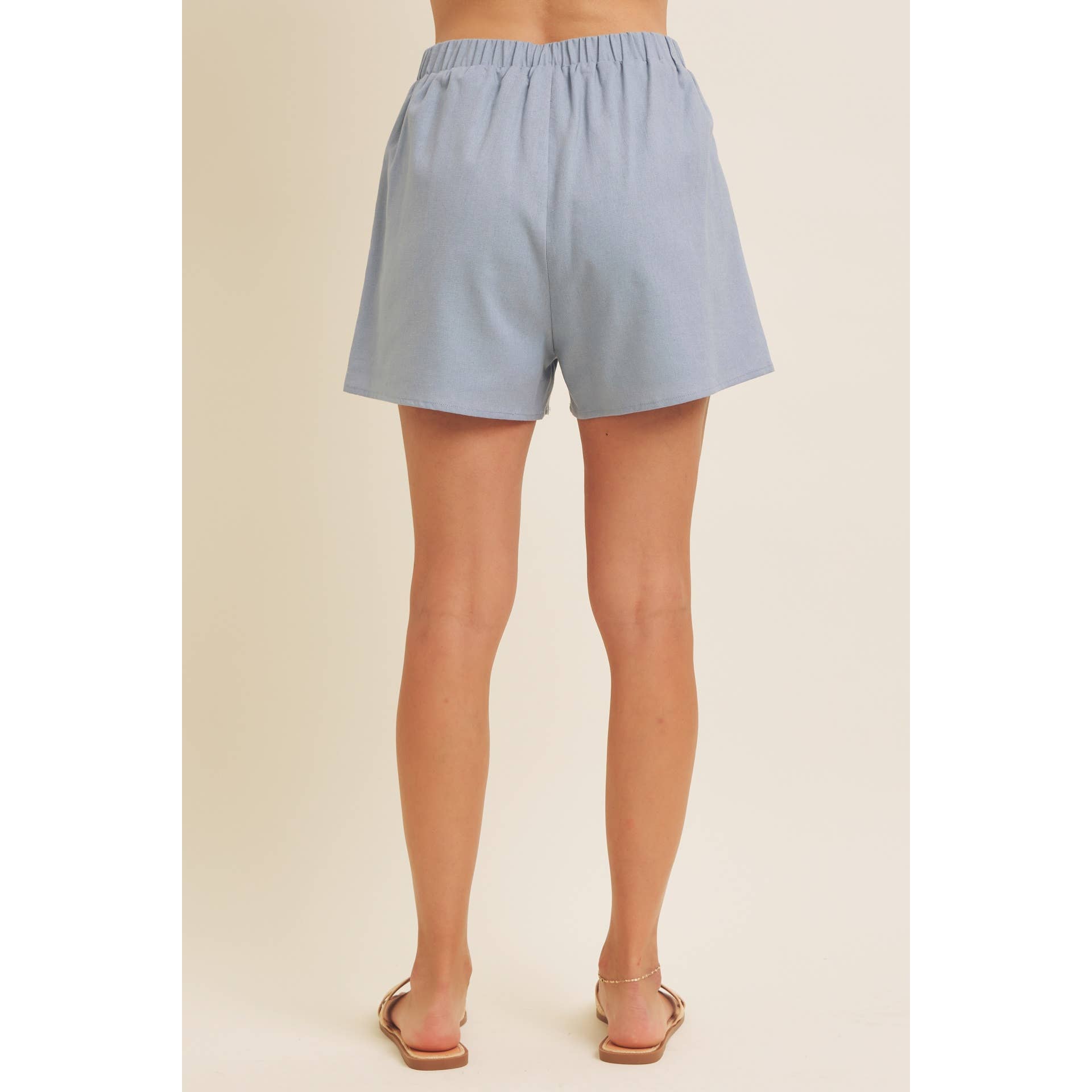 Riley Embroidered Linen Shorts