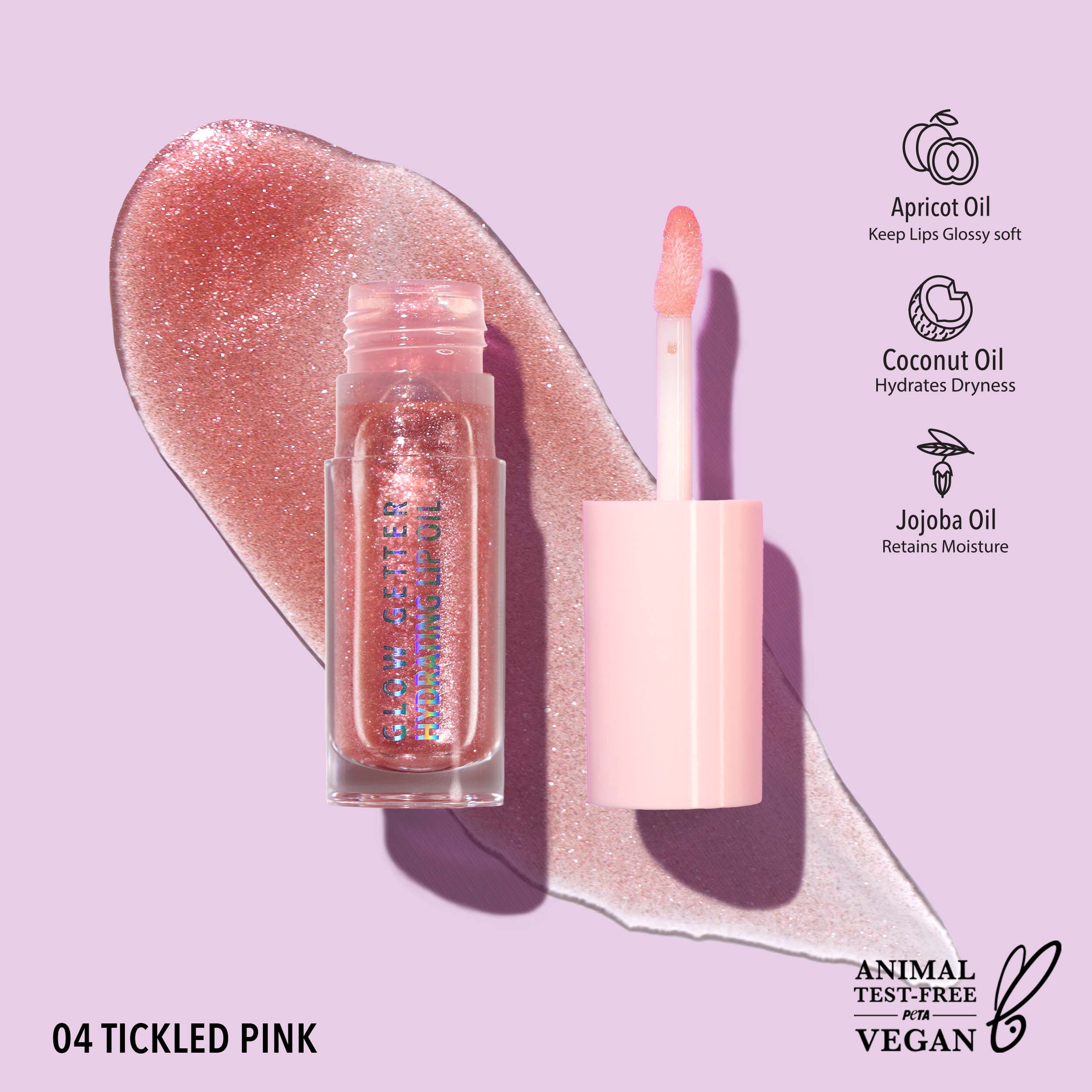 Glow Getter Hydrating Lip Oil - 004 - Tickled Pink