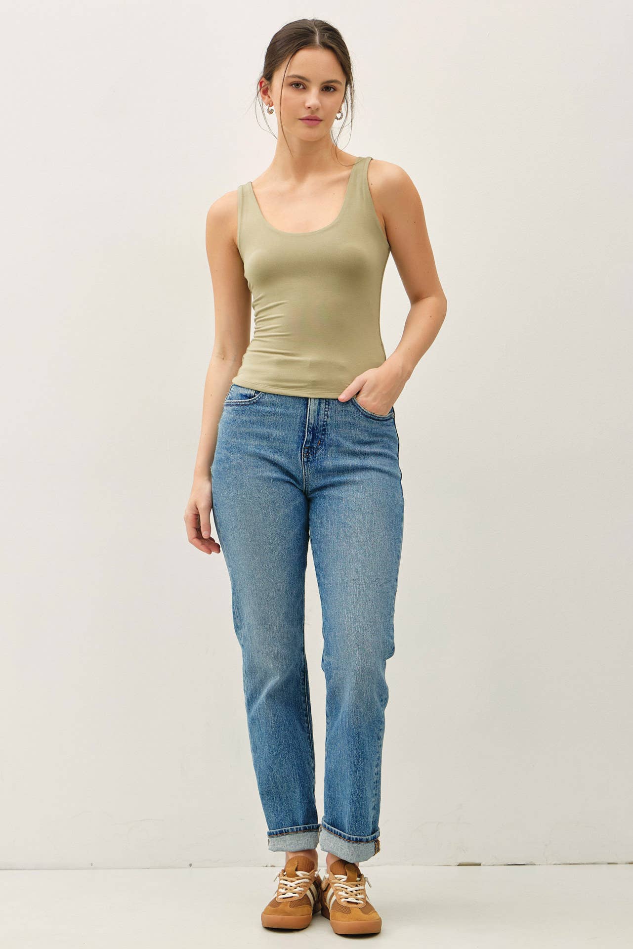 Audrey Double Lined Scoop Tank