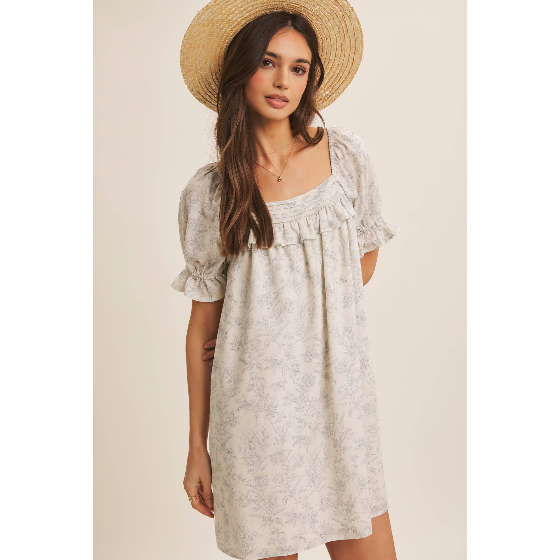 Elaine Botanical Mini Dress