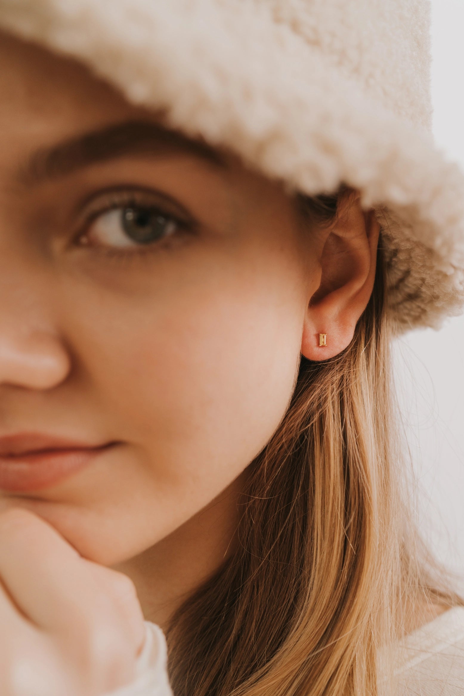 Baguette Gold Earrings