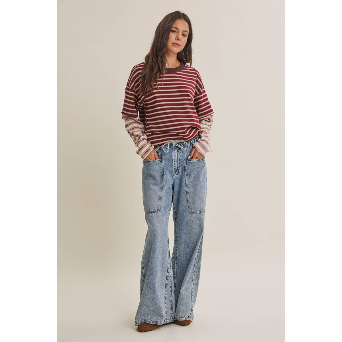Mindy Layered Striped Top