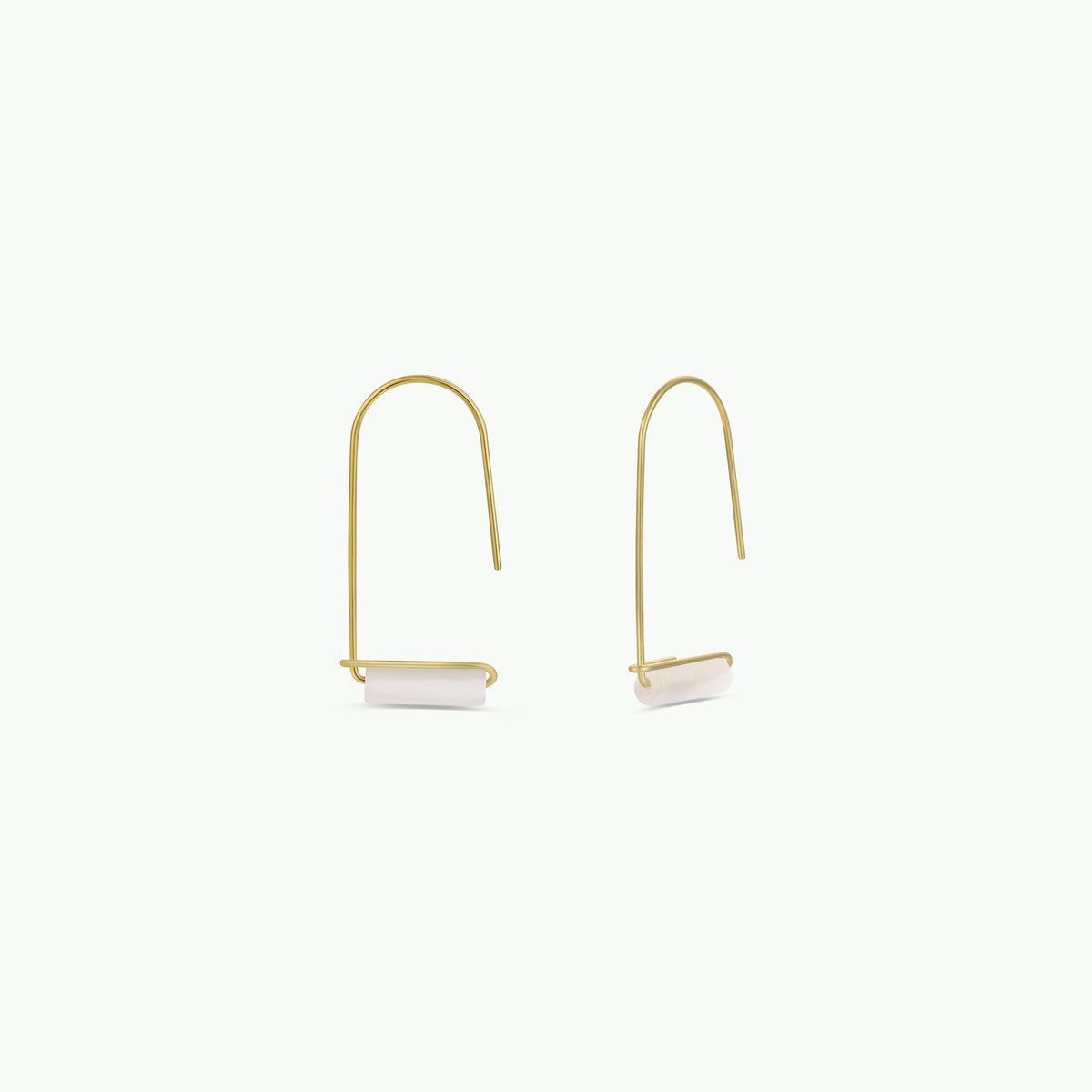 Gold Mother of Pearl Drop Earrings