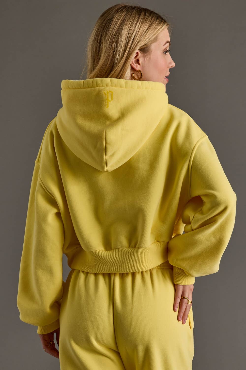 Kylie Cropped Hooded Sweatshirt