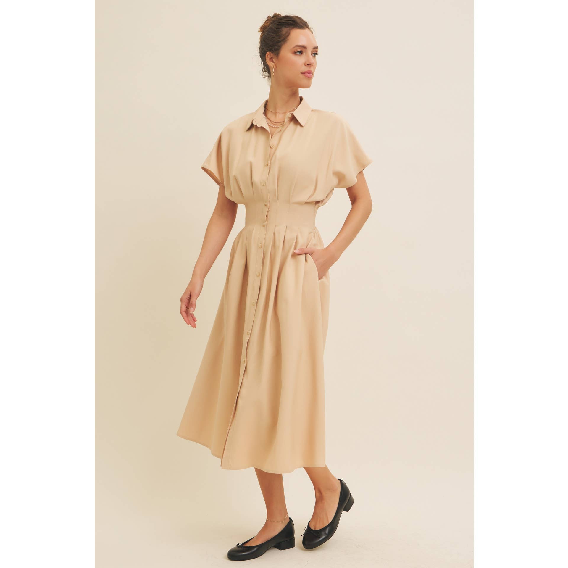 Peyton Pleated Midi Dress