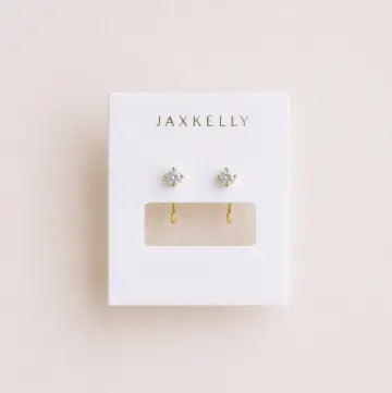 Gemstone Huggie Earrings