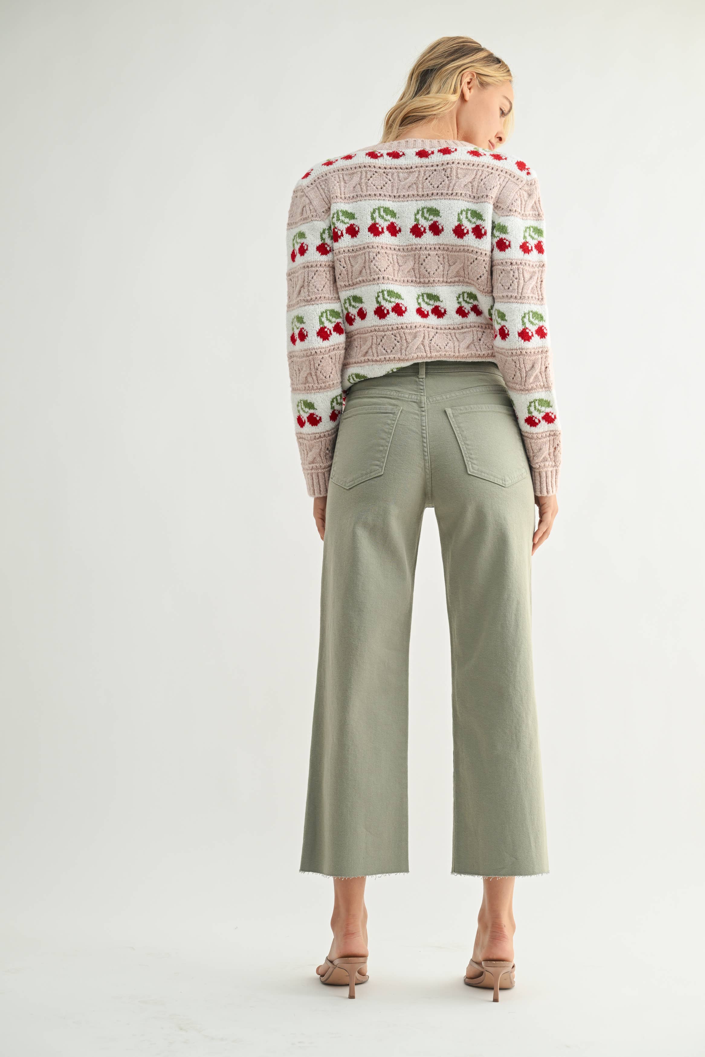 Layla High Rise Utility Wide Leg Pant in Rosemary