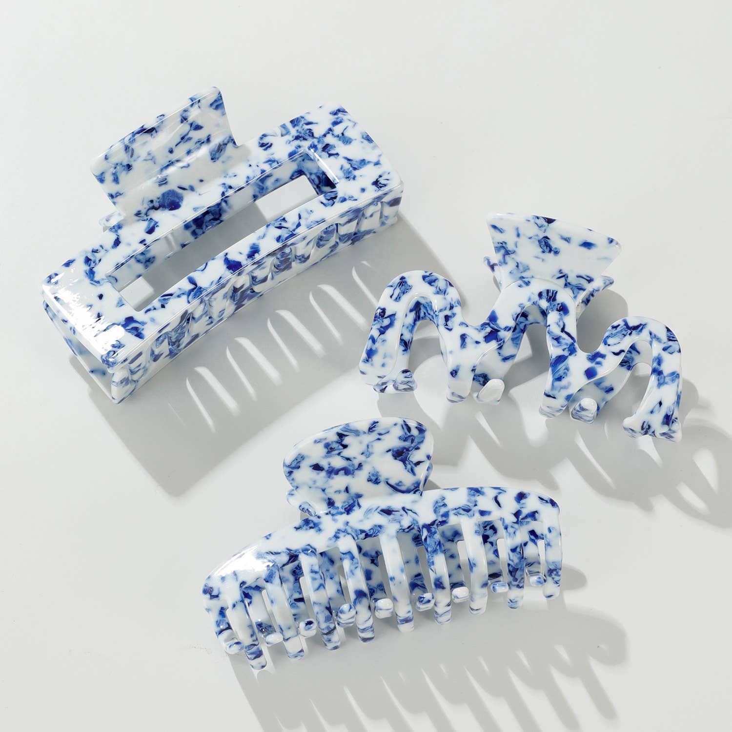 Coastal Blue Large - Assorted Claw Clips