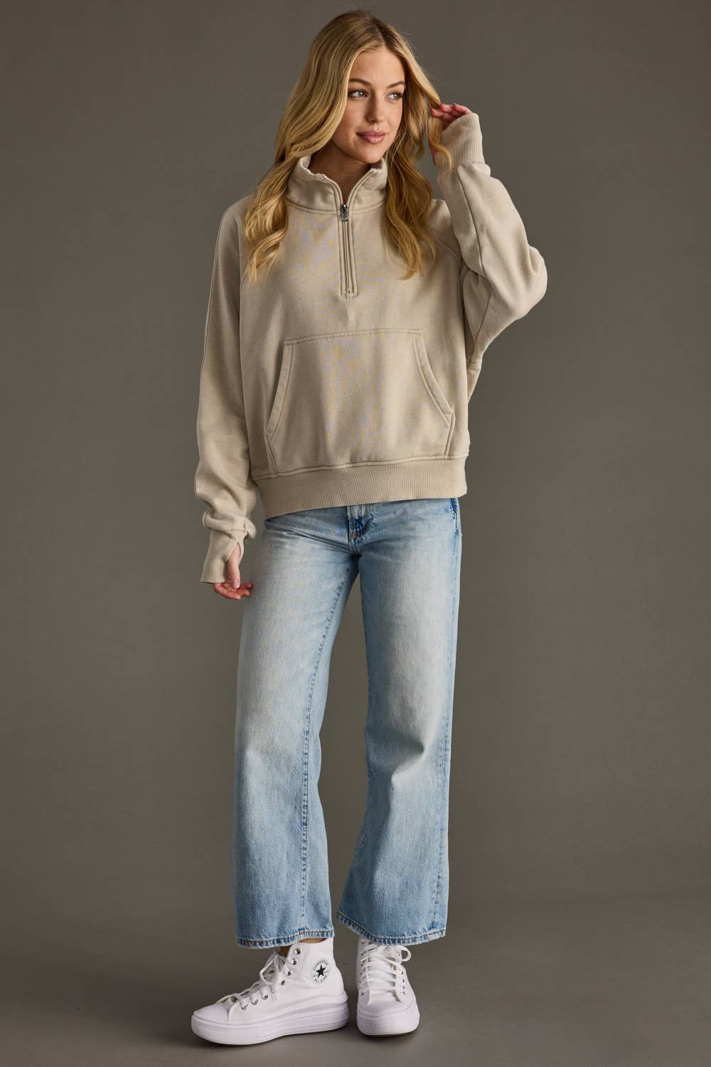 Kiera Quarter Zip Sweatshirt