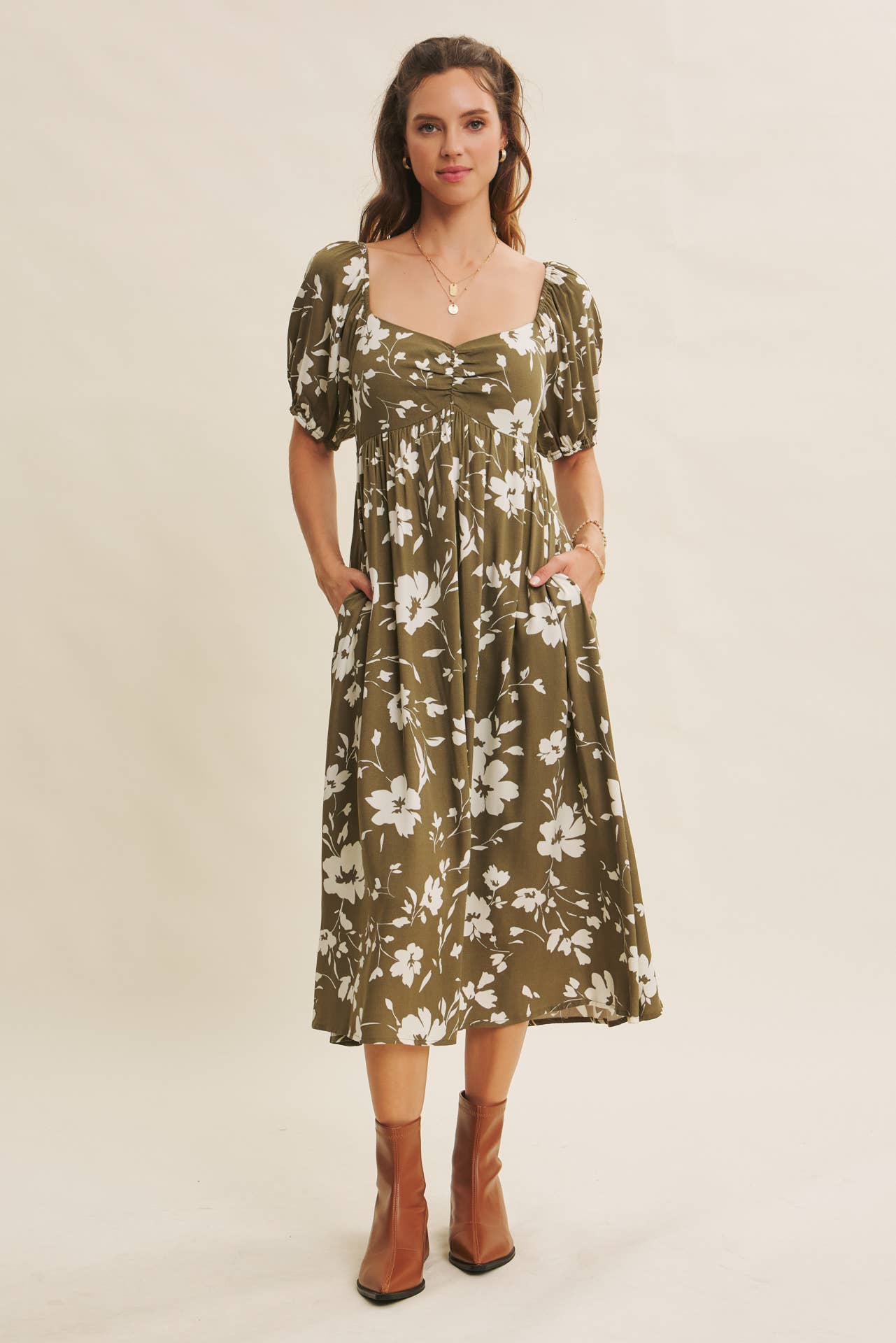 Naomi Floral Midi Dress