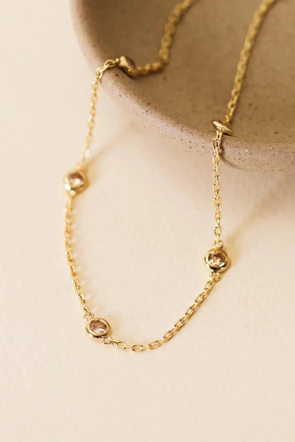 Champagne Gemstone Necklace