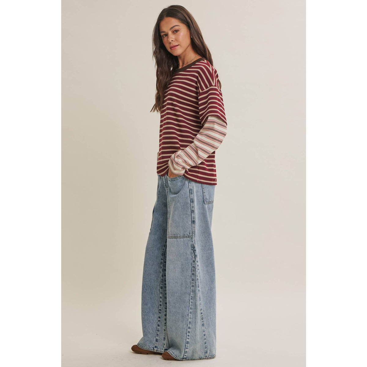 Mindy Layered Striped Top