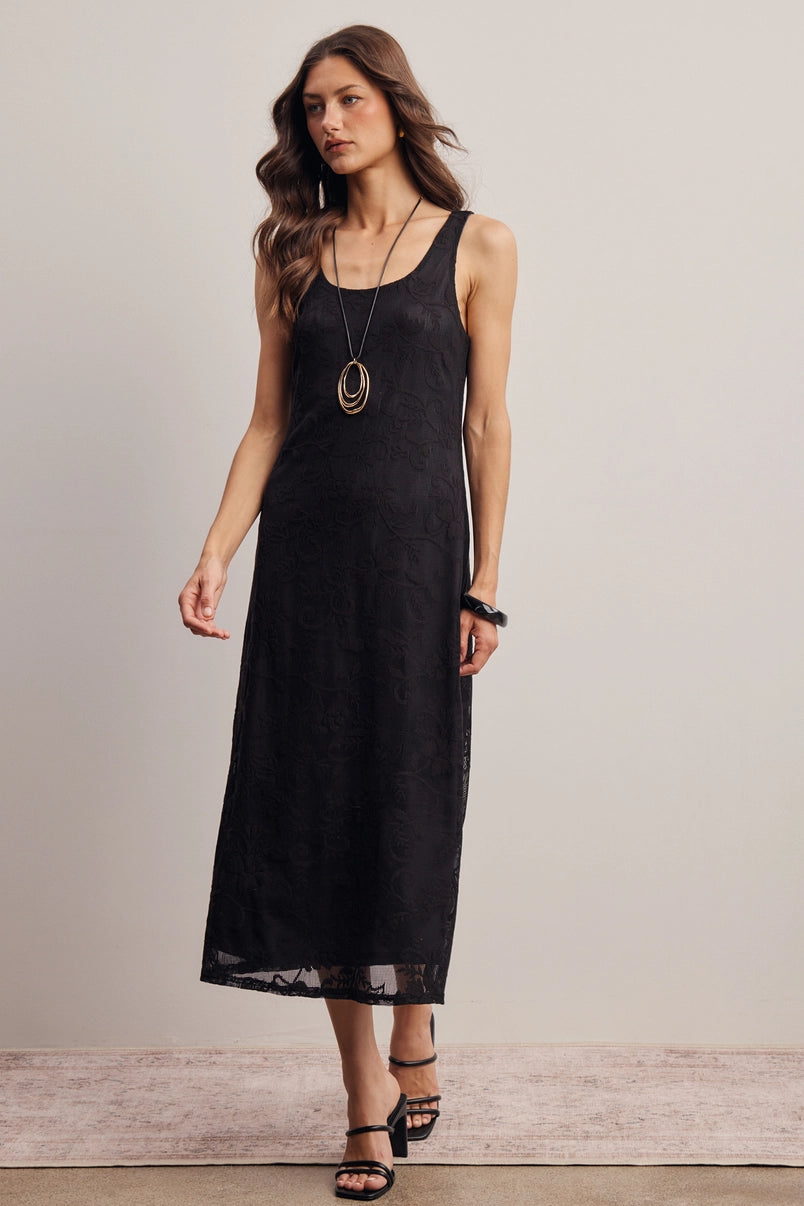 Zara Lace Midi Slip Dress