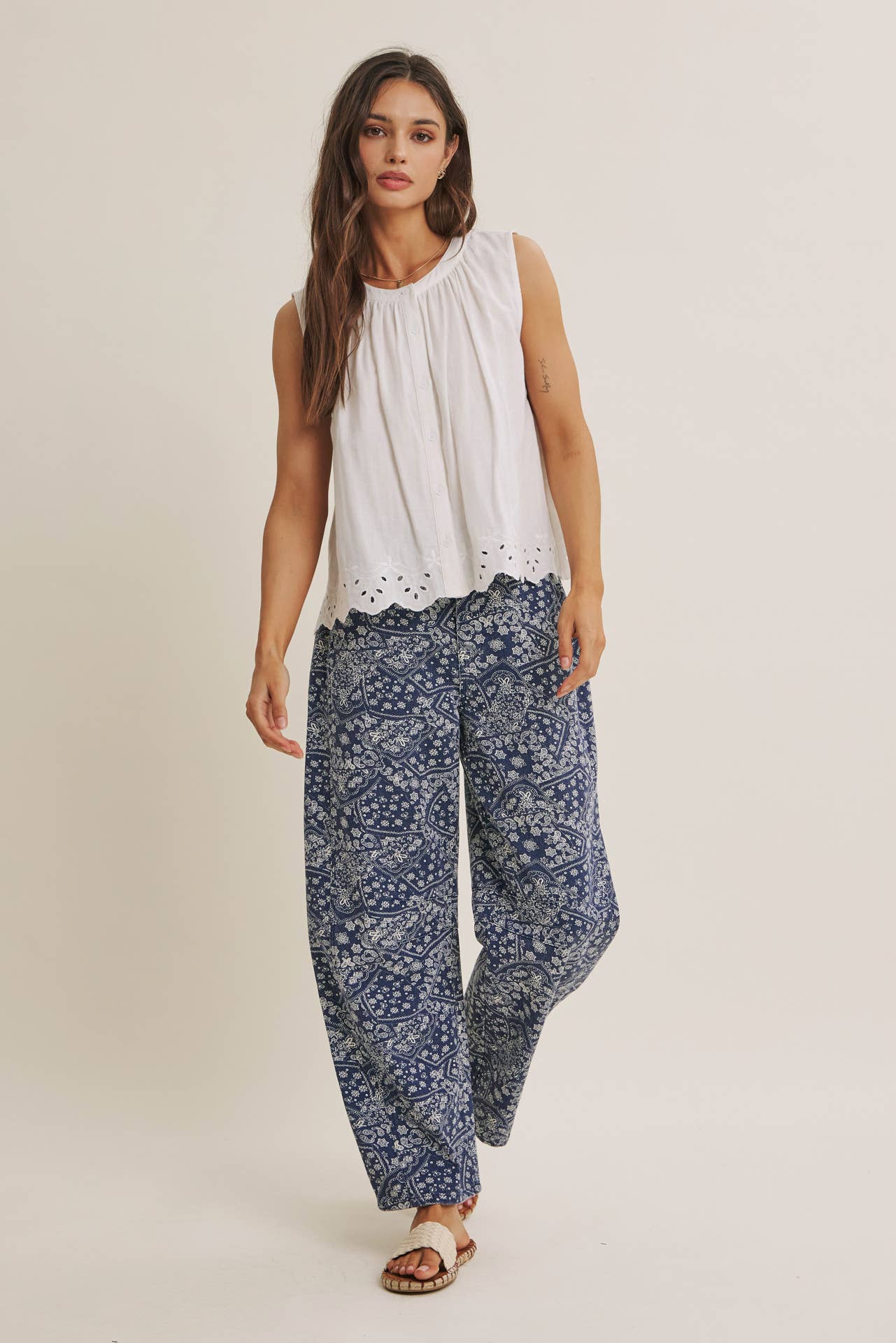 Billie Paisley Barrel Pants