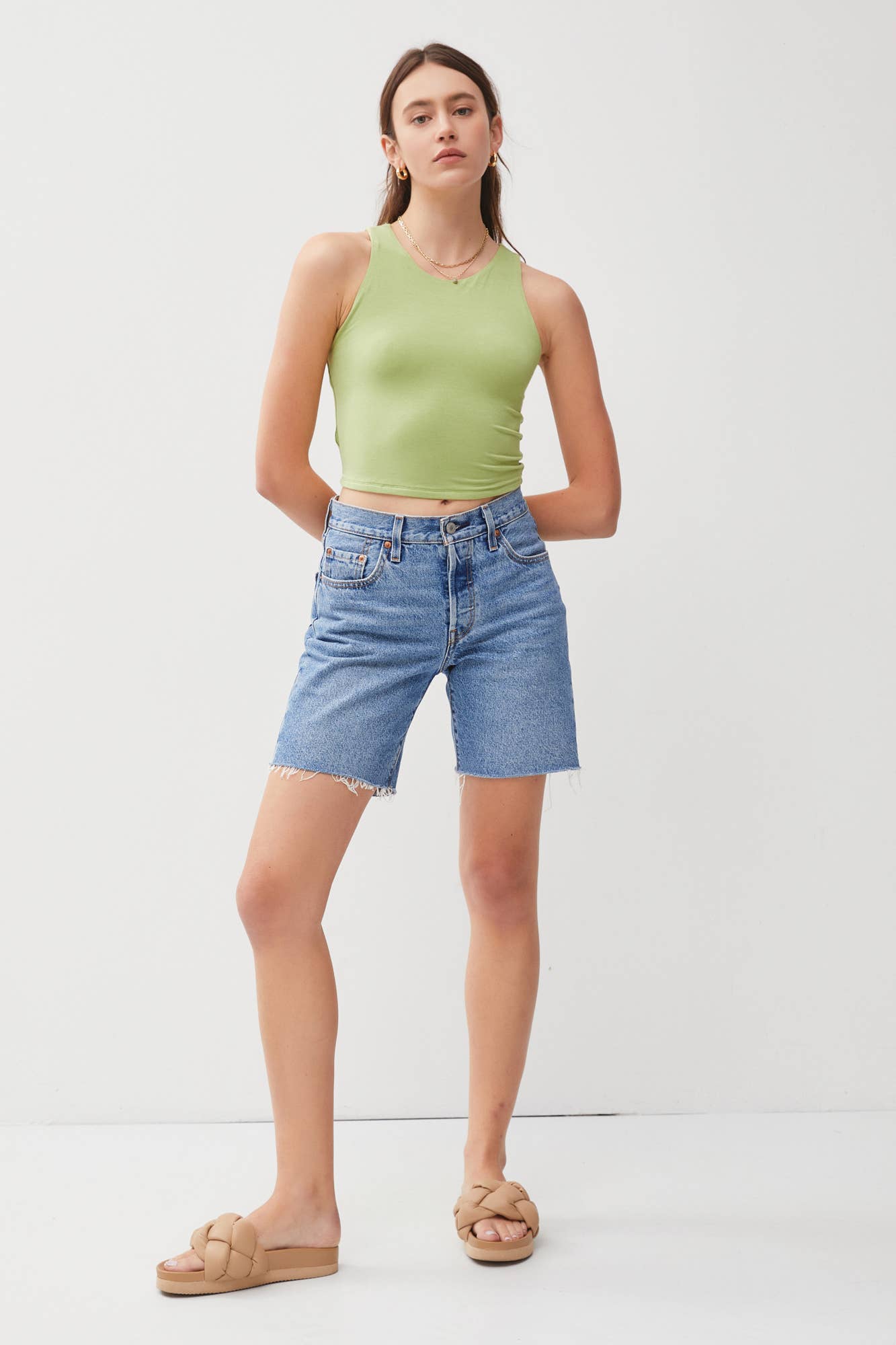 Ivy Double Lined Cropped Tank