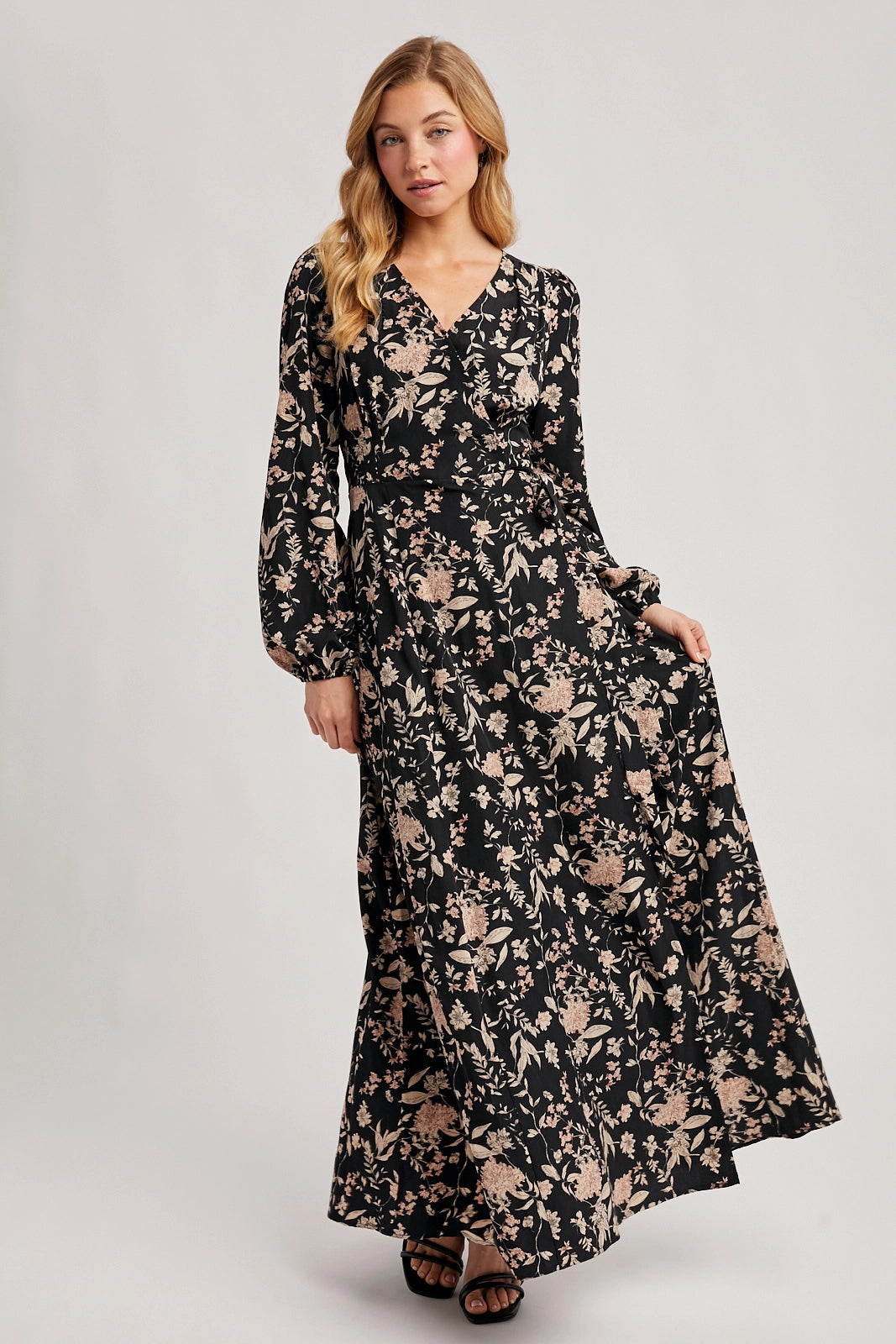 Sabrina Floral Wrap Maxi Dress