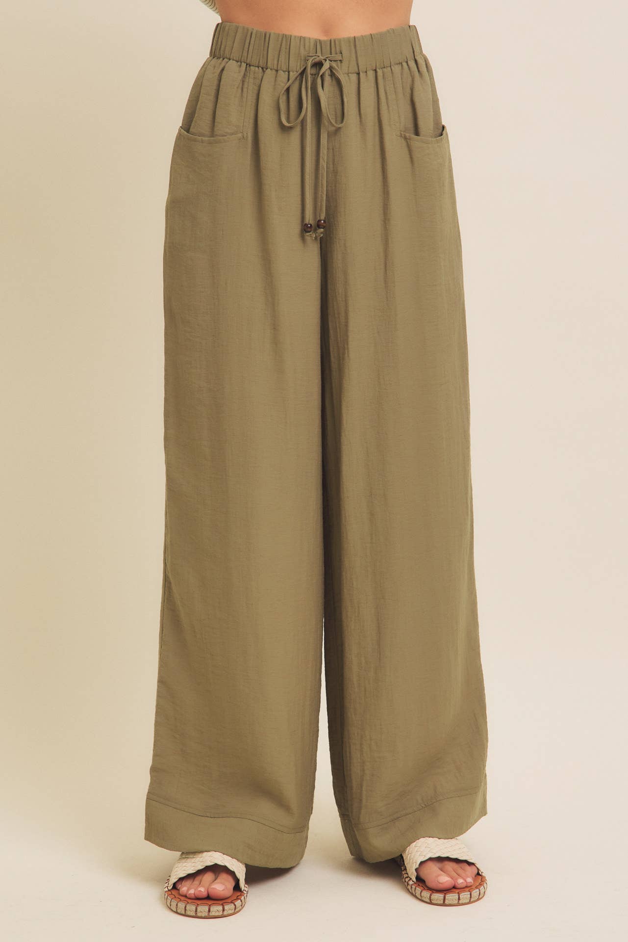 Bethany Linen Blend Wide Leg Pant