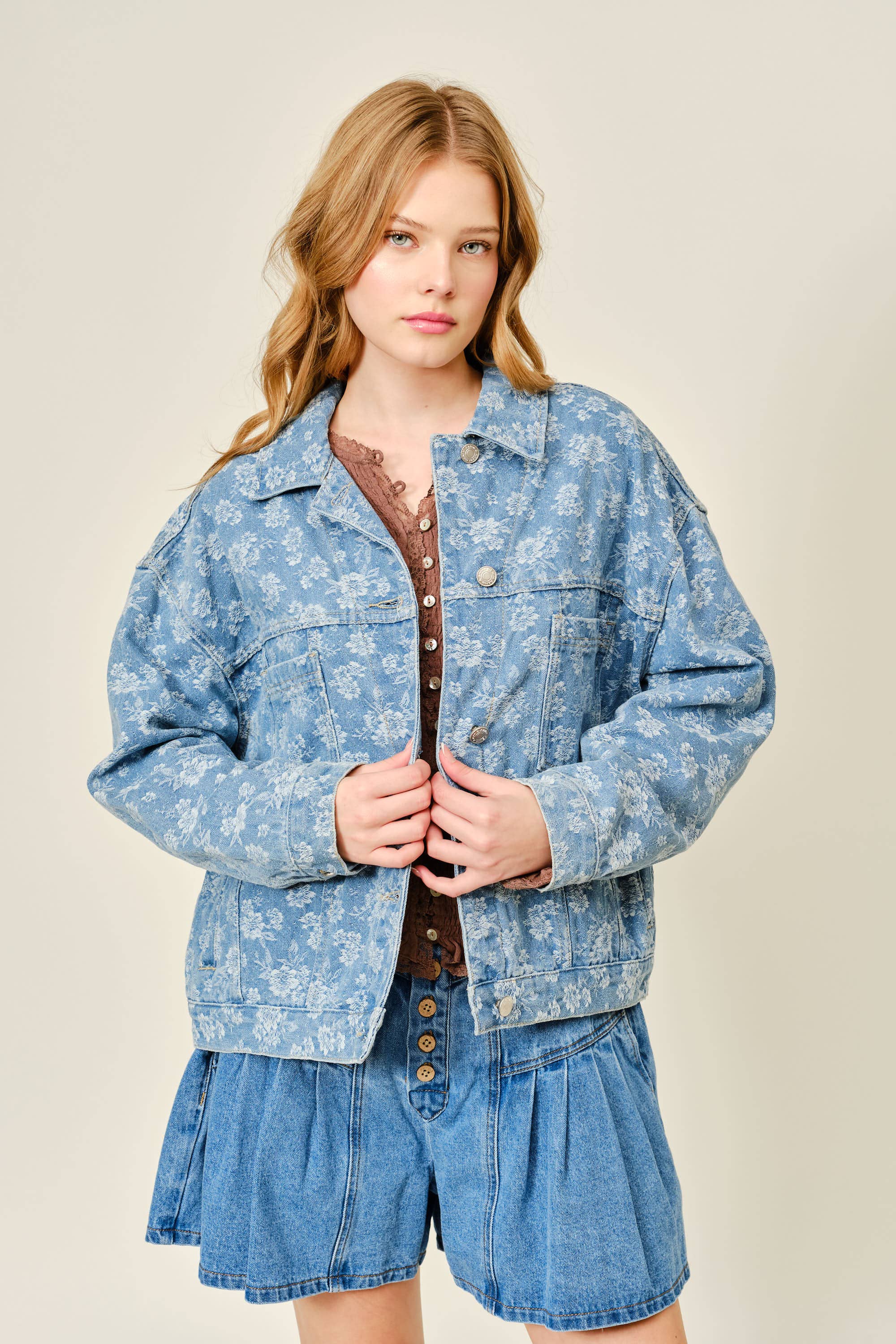 Lily Floral Denim Jacket