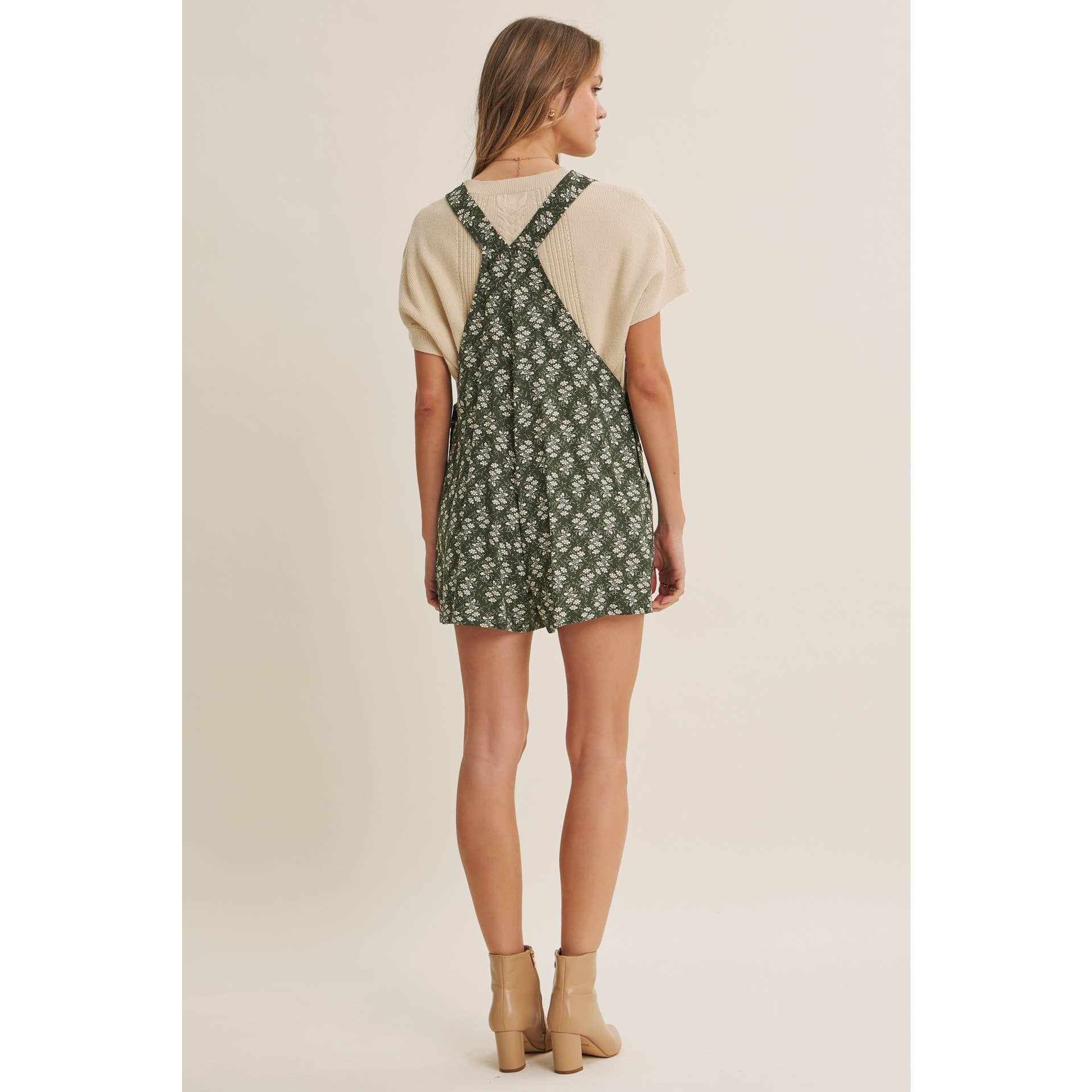 Kimmy Floral Short Overalls