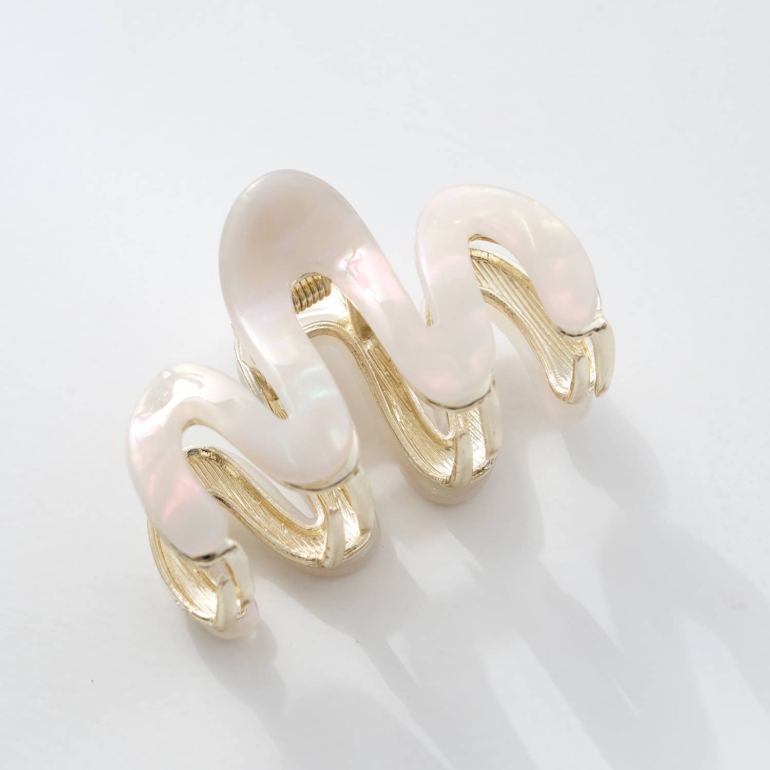 Willow Mini Rosé Metal Squiggle Mini Claw Clip
