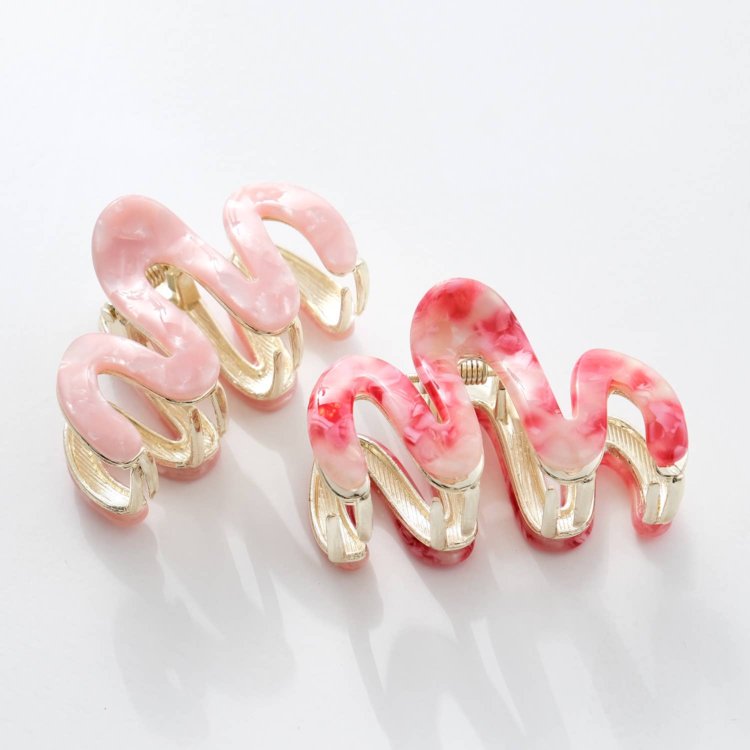 Willow Mini Rosé Metal Squiggle Mini Claw Clip