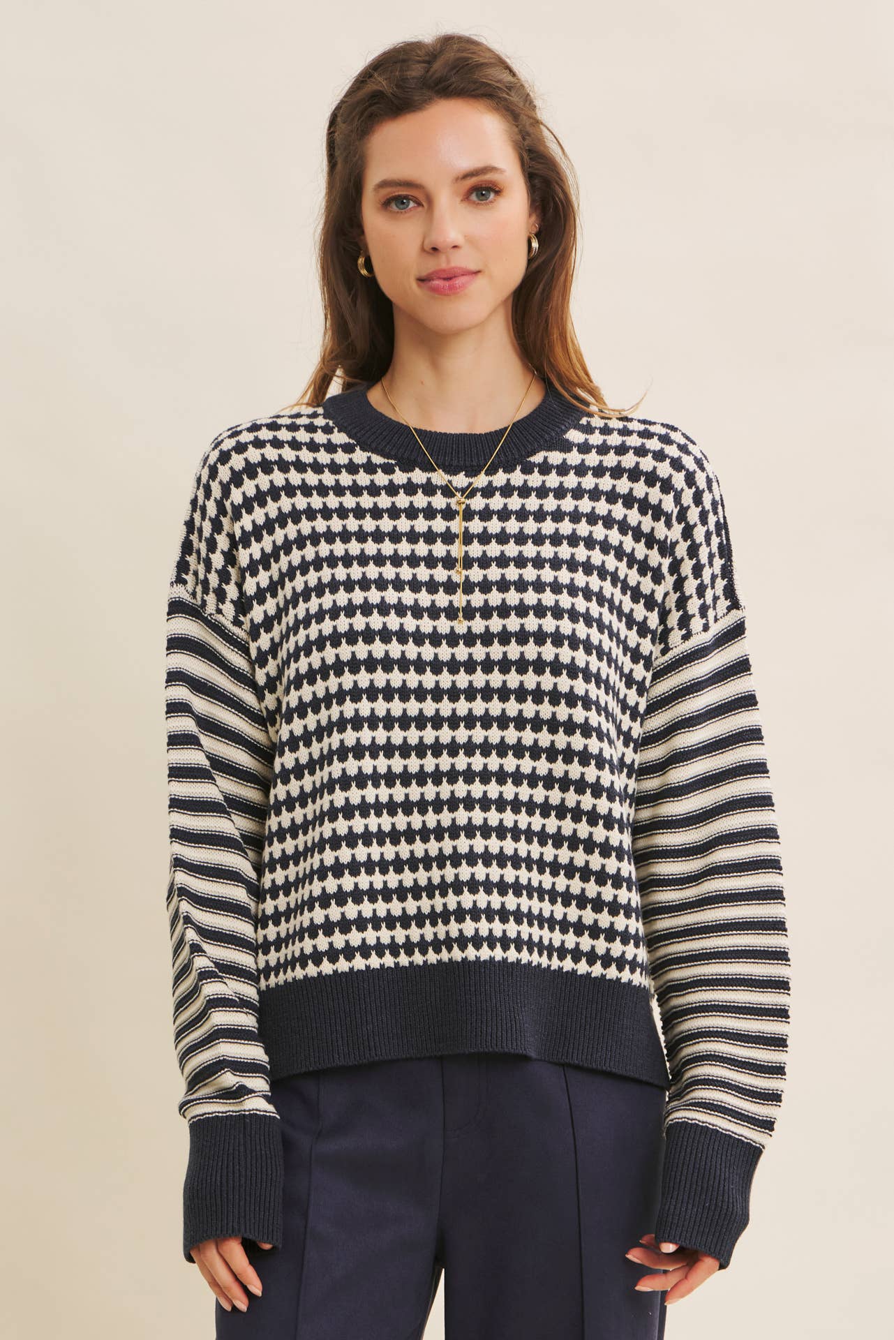 Grace Striped Crewneck Sweater
