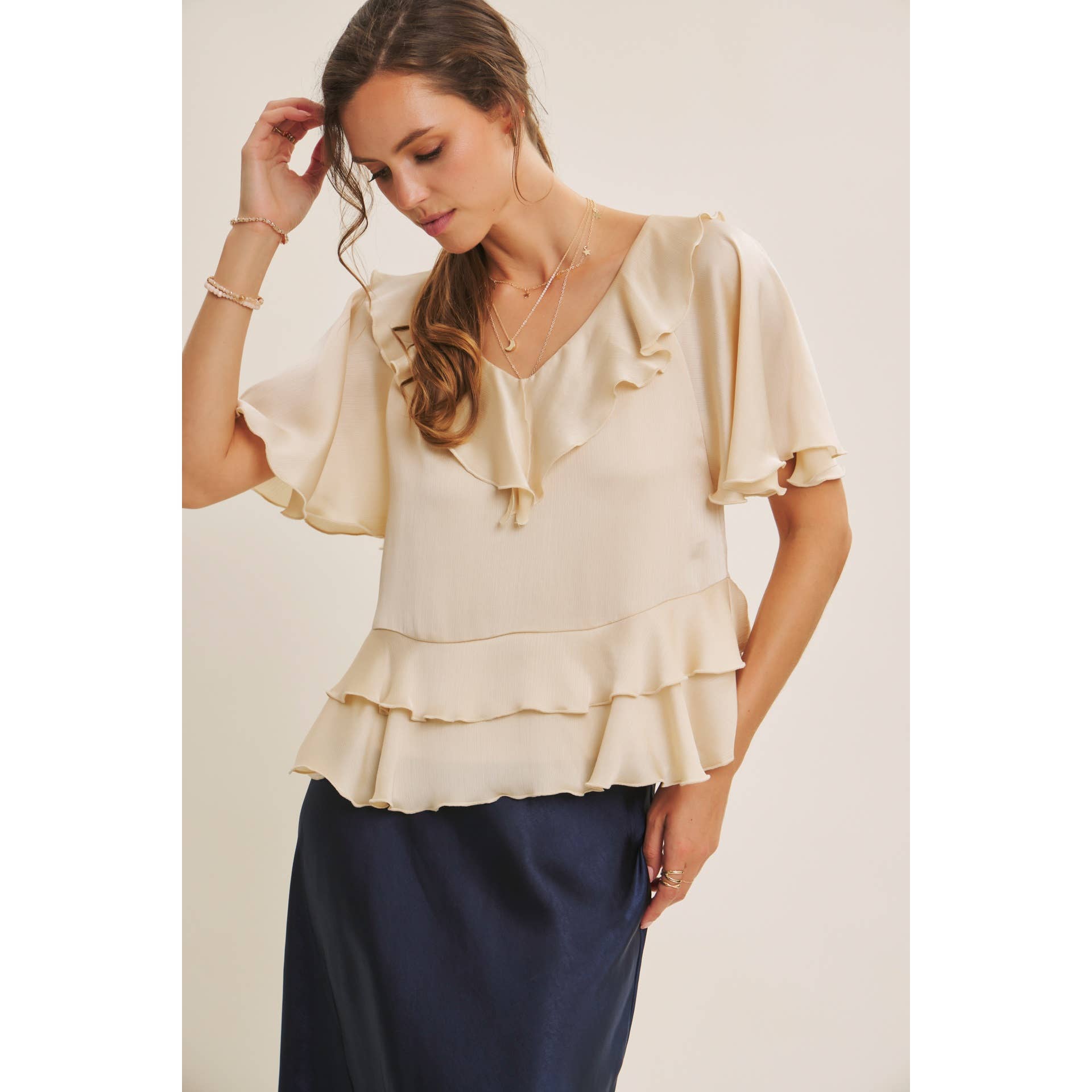 Brianne Ruffle Blouse