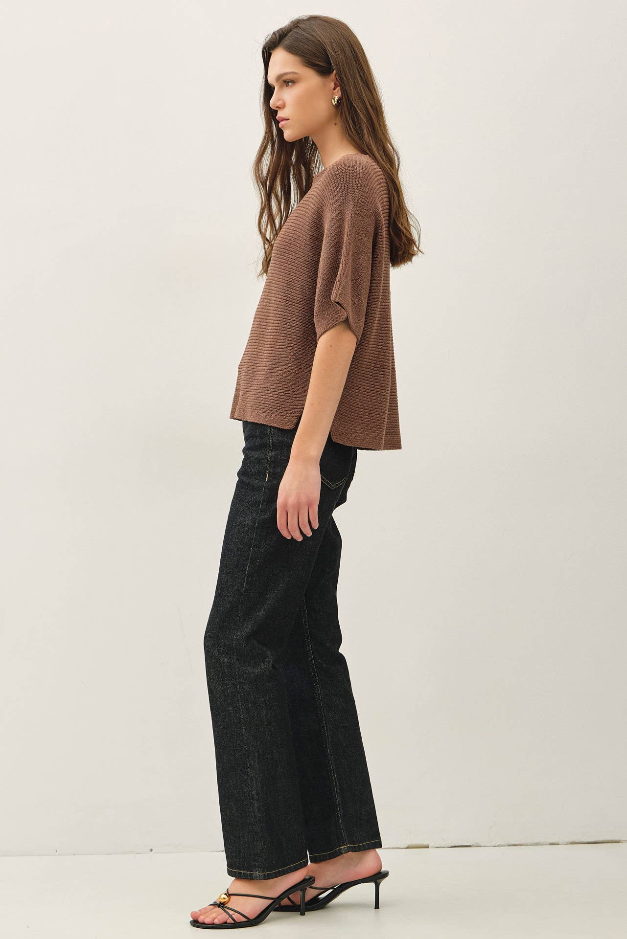Daphne Ribbed Dolman Sweater