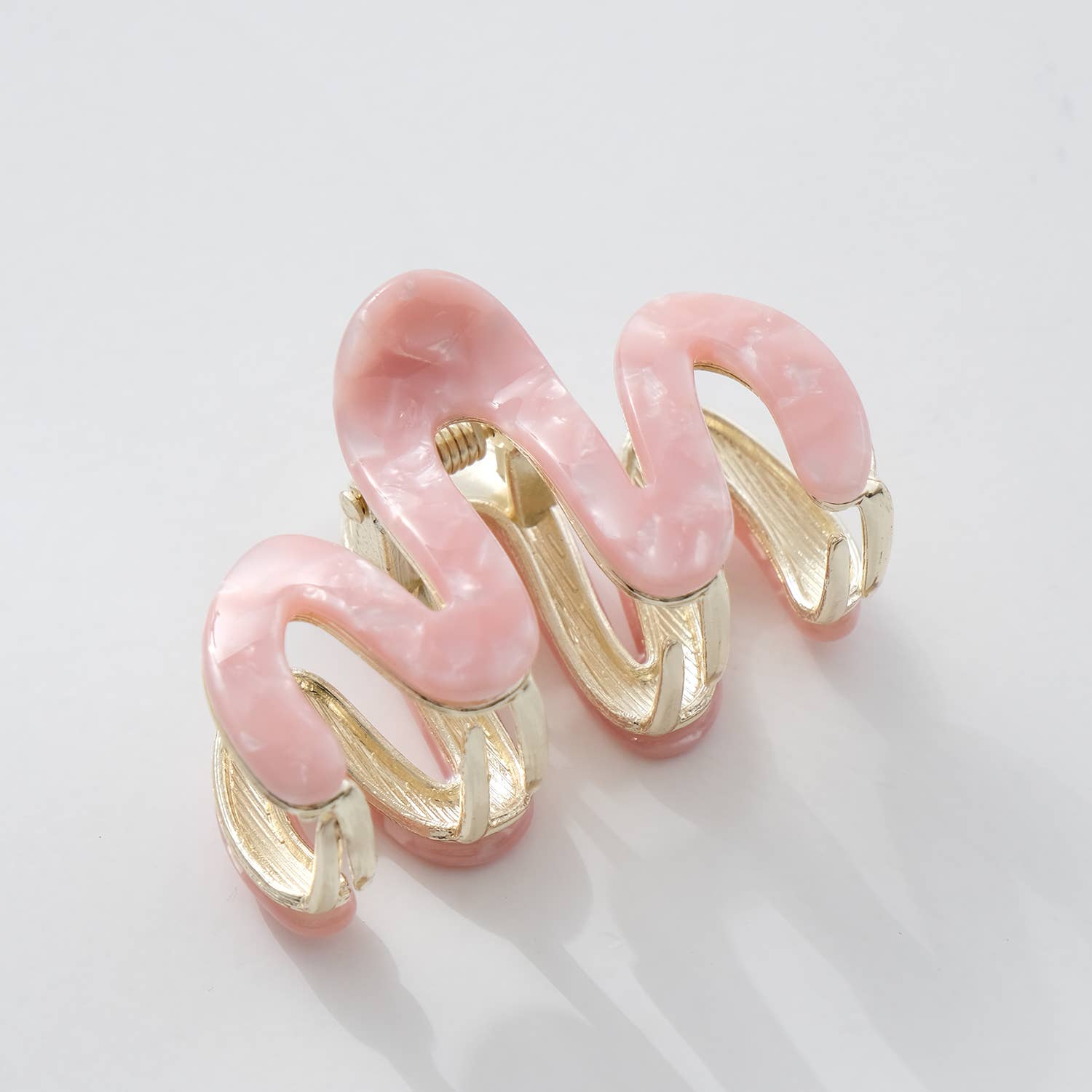 Willow Mini Rosé Metal Squiggle Mini Claw Clip