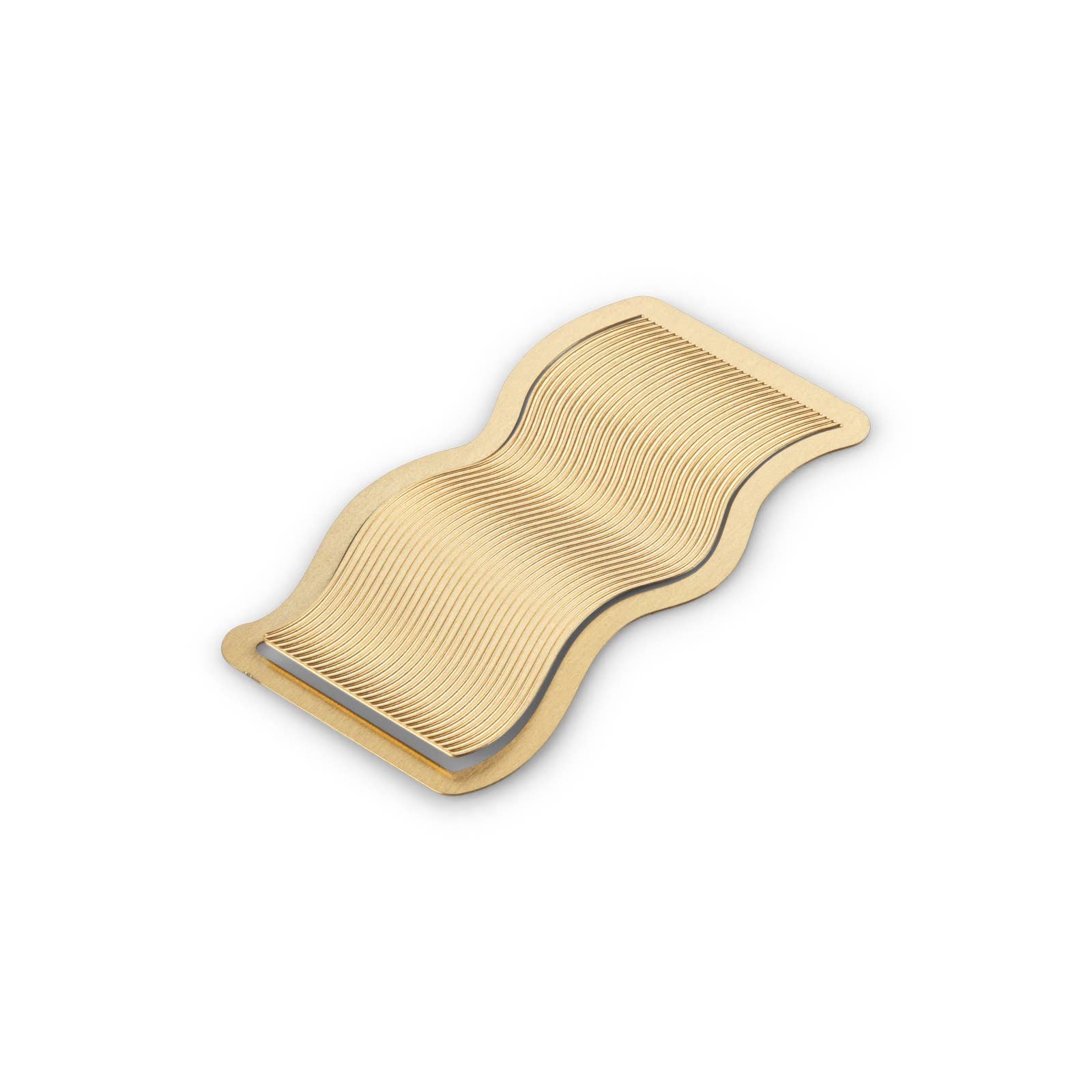 Brass Metal Bookmark - Wave