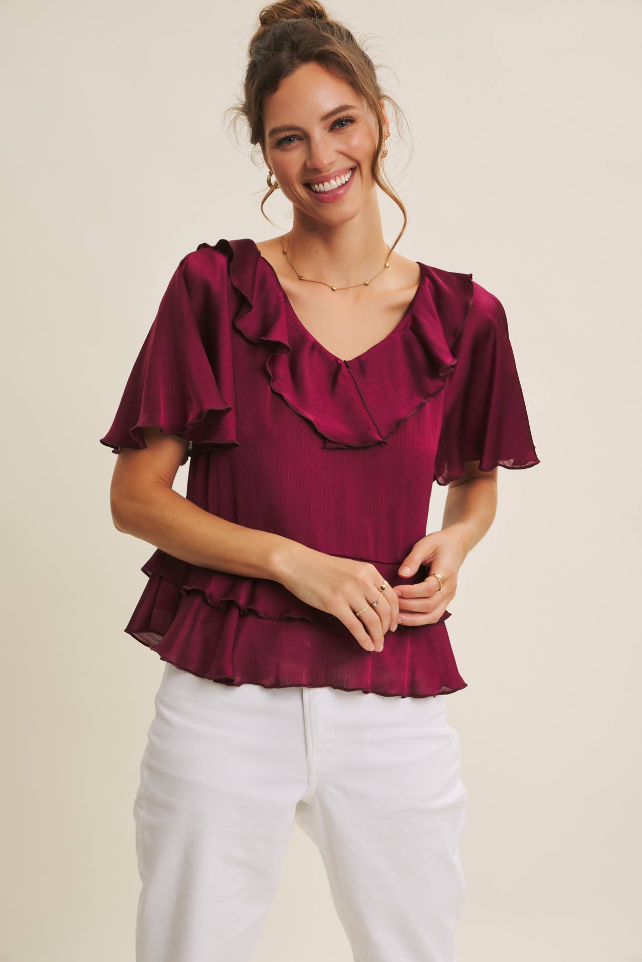 Brianne Ruffle Blouse