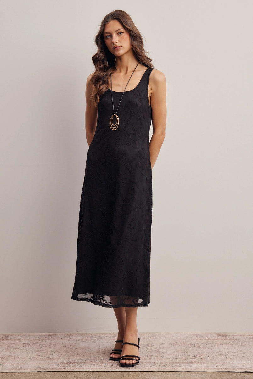 Zara Lace Midi Slip Dress