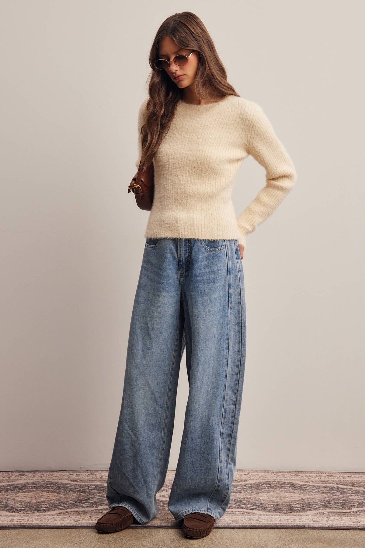 Brielle Brushed Rib Knit Sweater