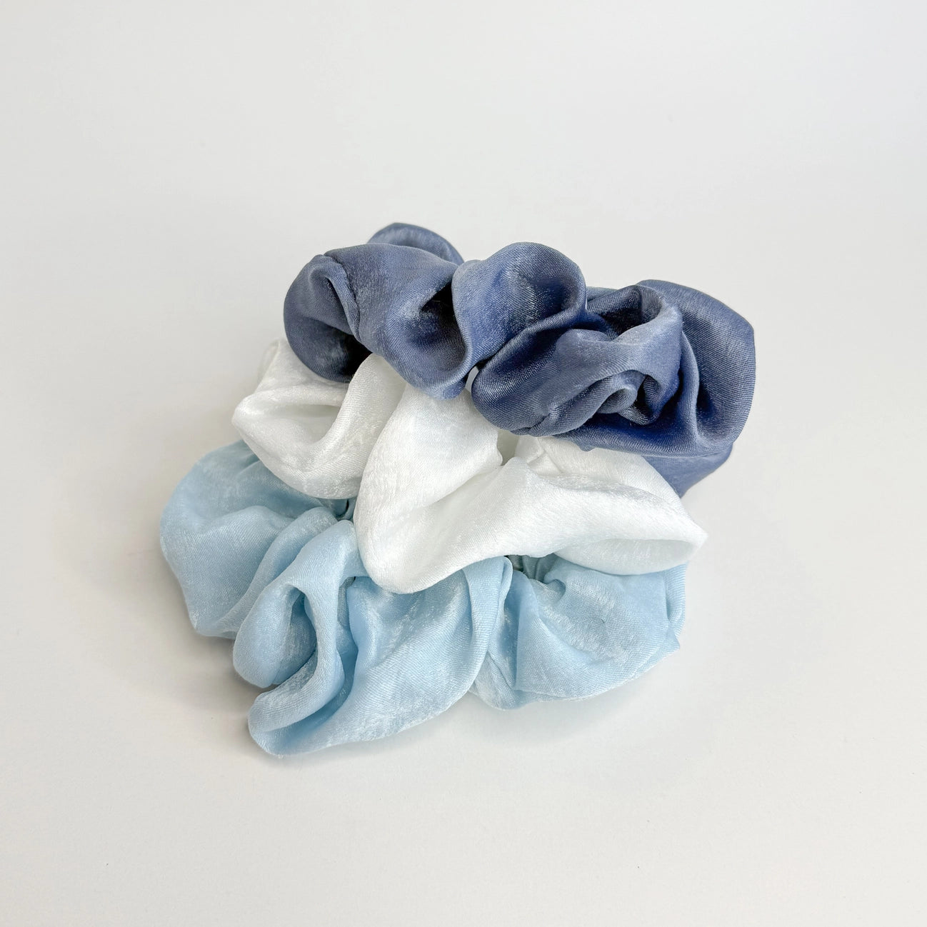 Coastal Satin Hair Scrunchies (Set of 3)