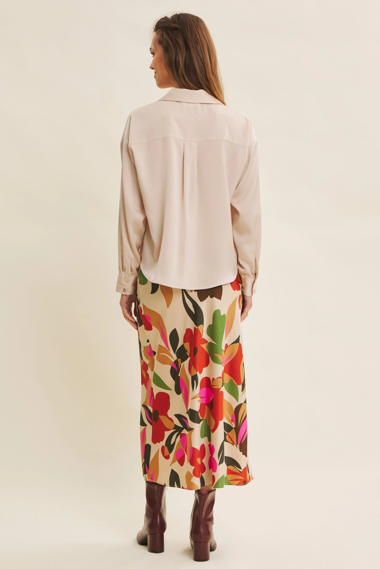 Bianca Knotted Satin Shirt