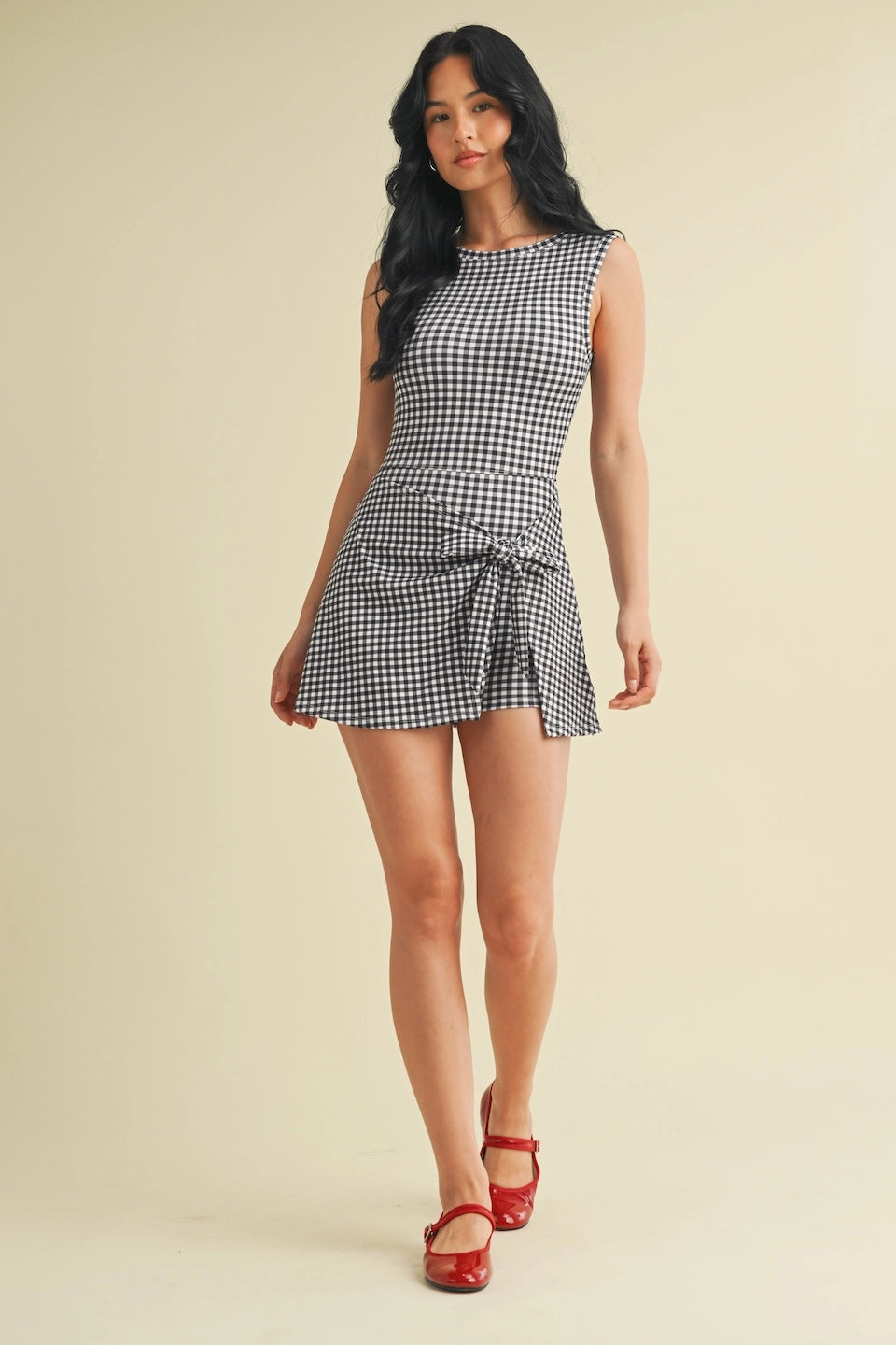 Heidi Gingham Active Wrap Dress