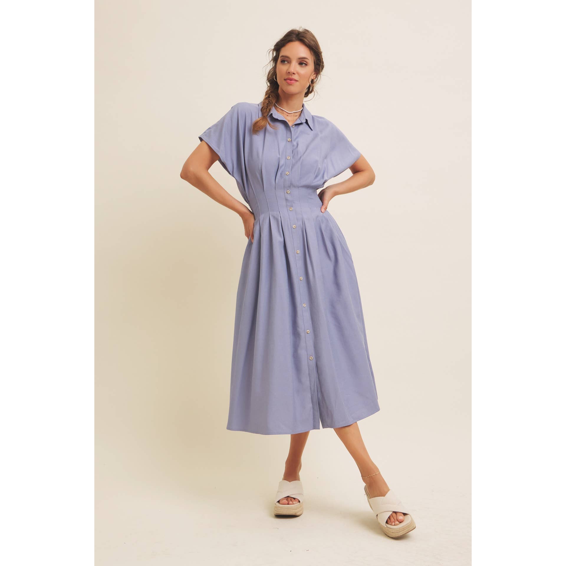 Peyton Pleated Midi Dress