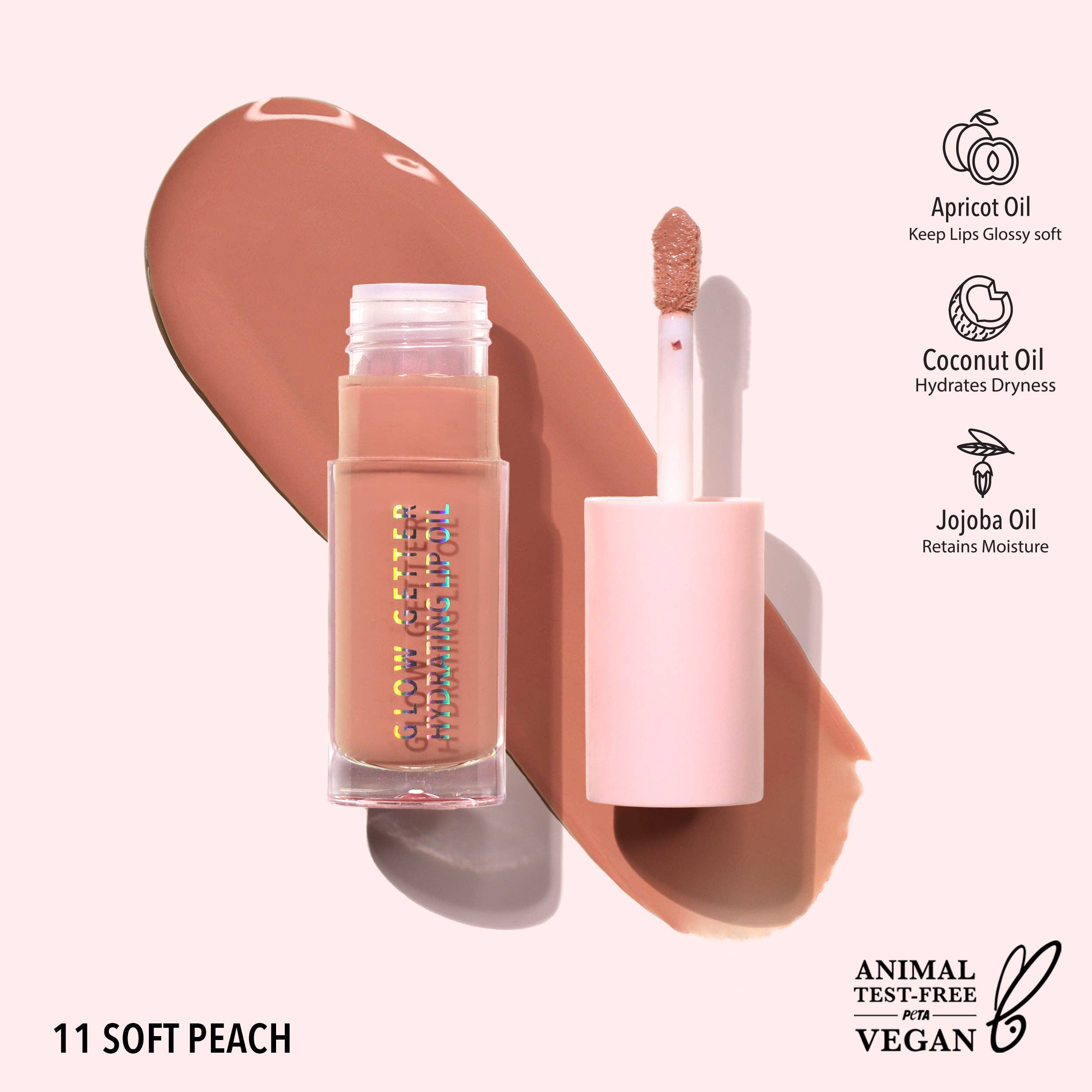 Glow Getter Hydrating Lip Oil - 011 - Soft Peach