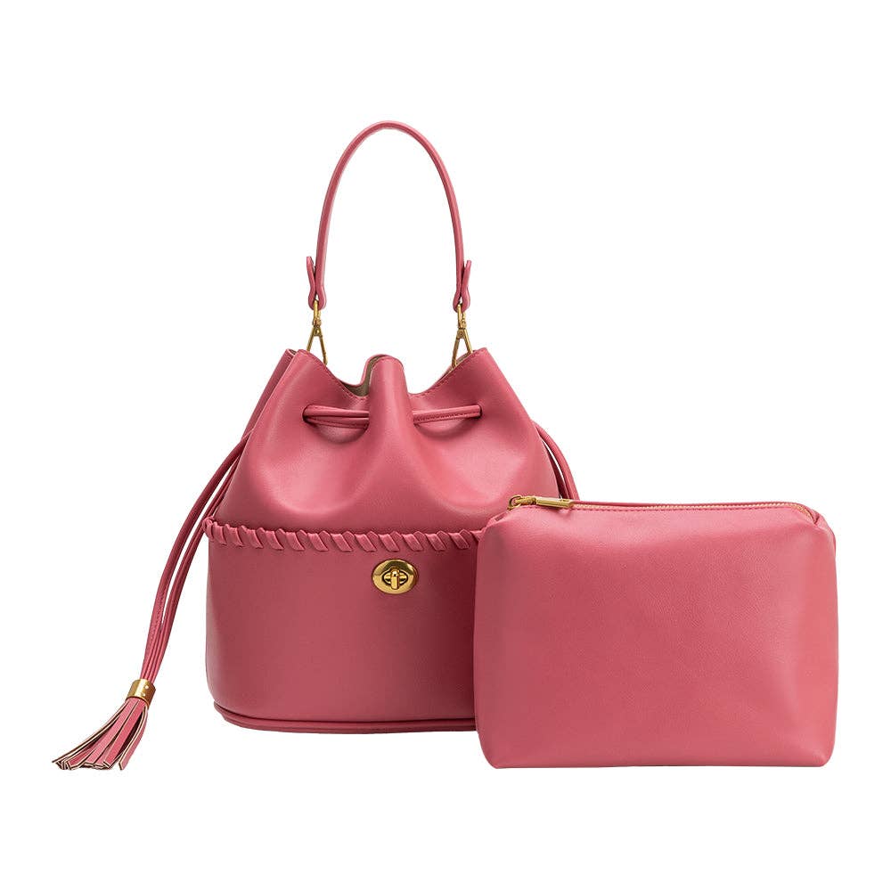Janae Flamingo Recycled Vegan Leather Top Handle Bag
