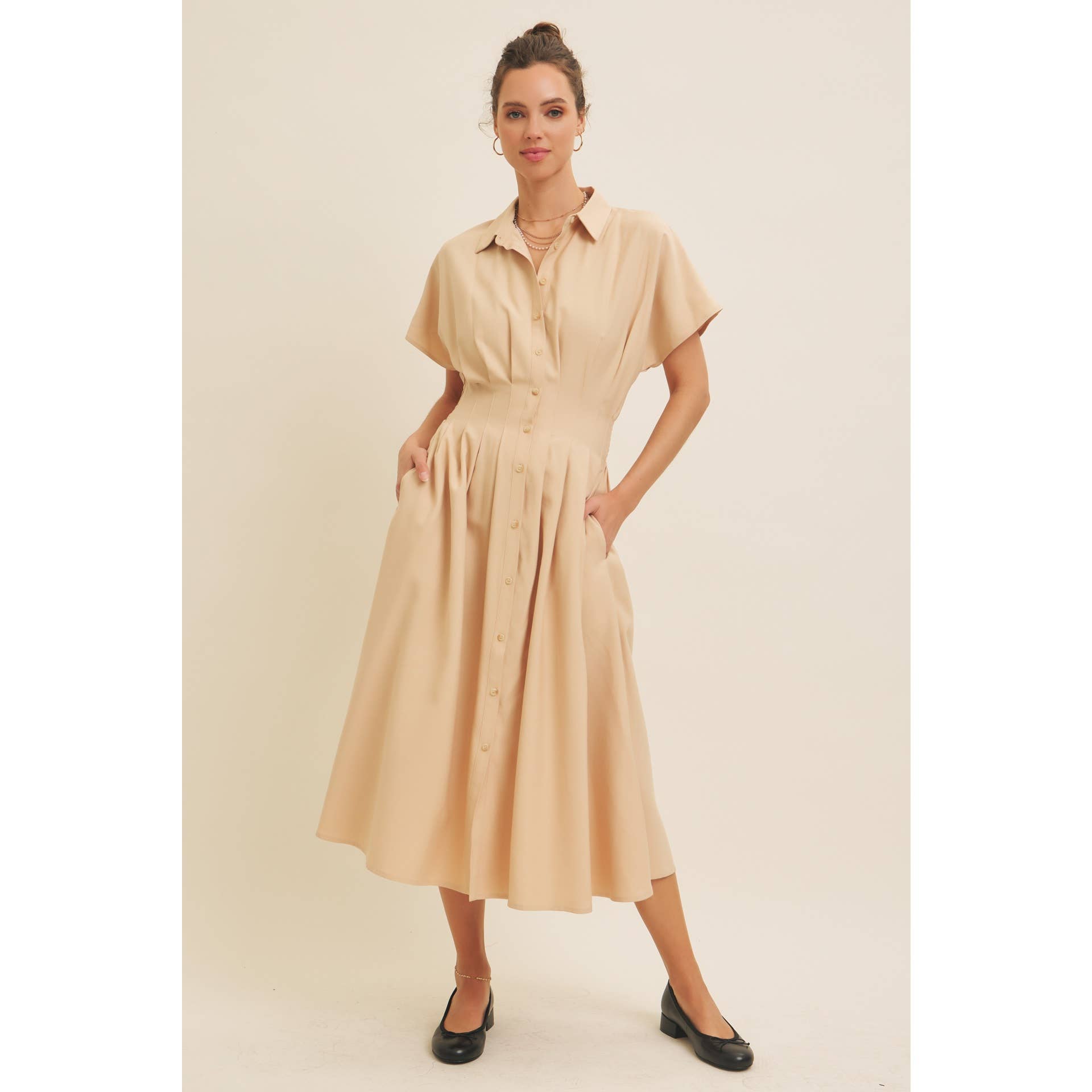 Peyton Pleated Midi Dress