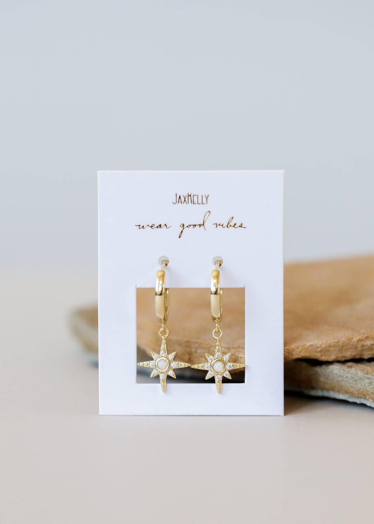 Gold Starburst Mini Hoop Earrings