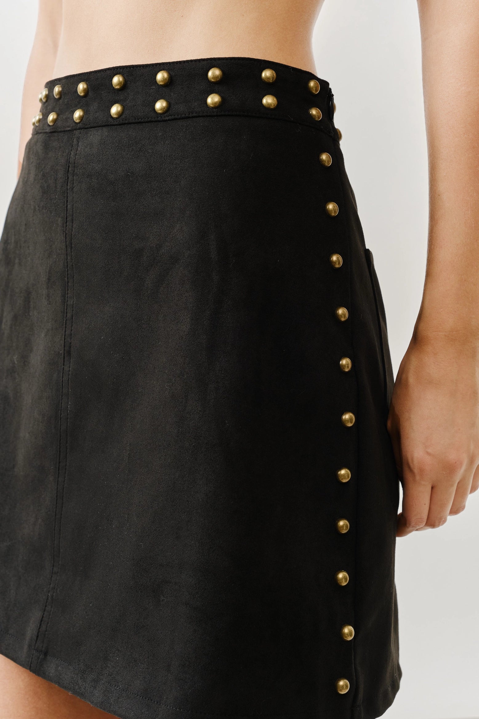 Laura Studded Suede Mini Skirt