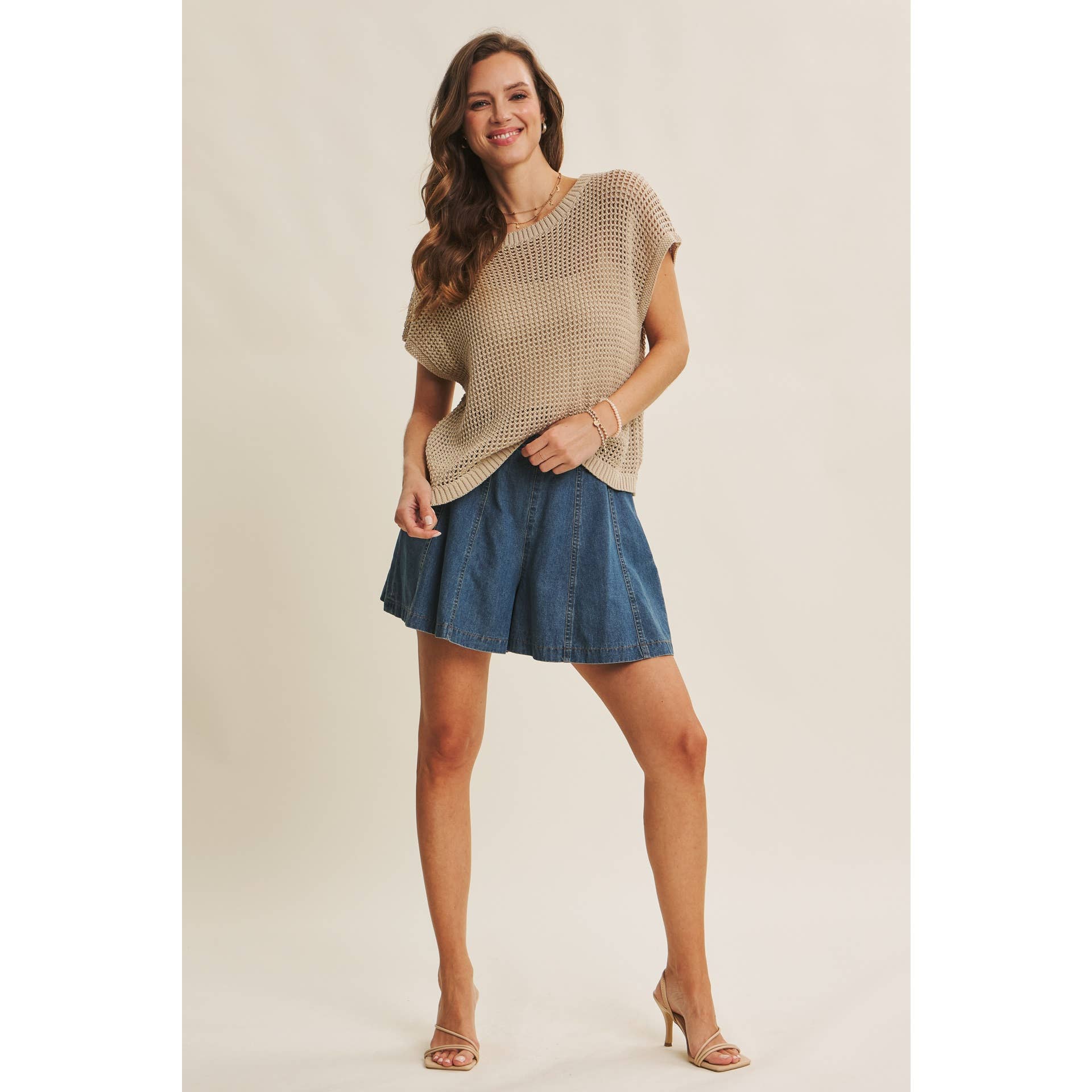 Bailey Fishnet Sweater Tee