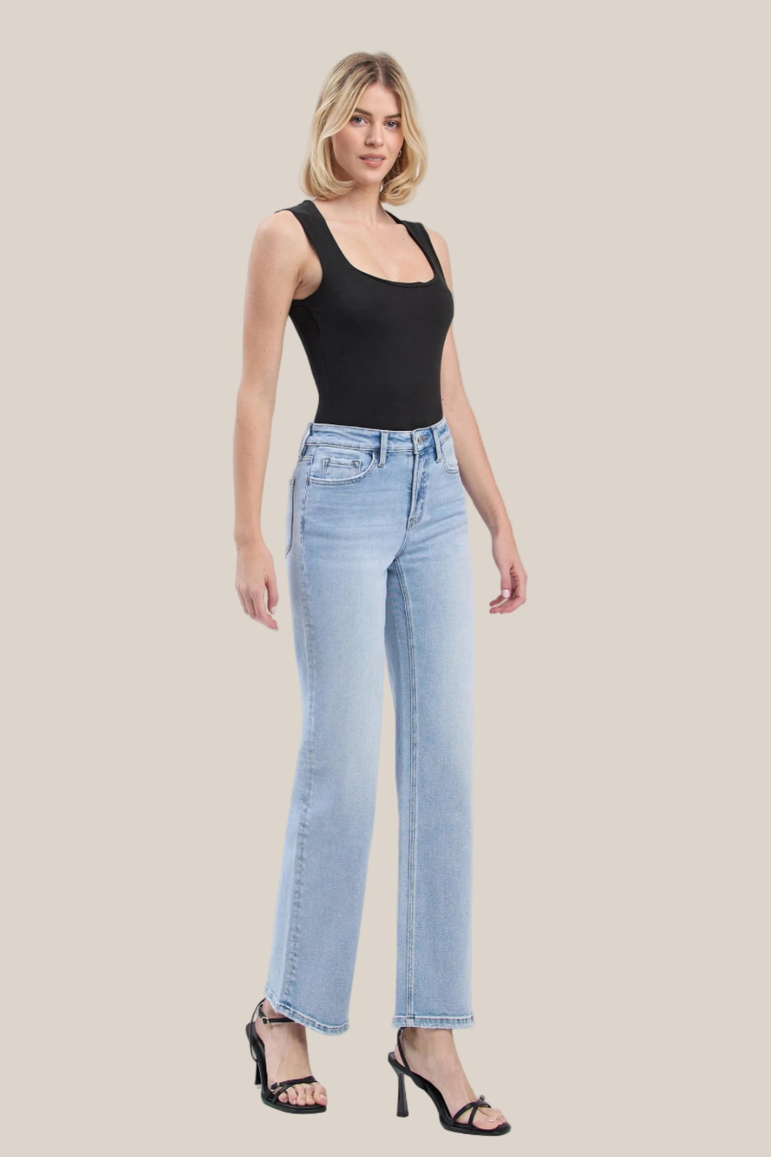 Julia High Rise Slim Wide Leg Jeans
