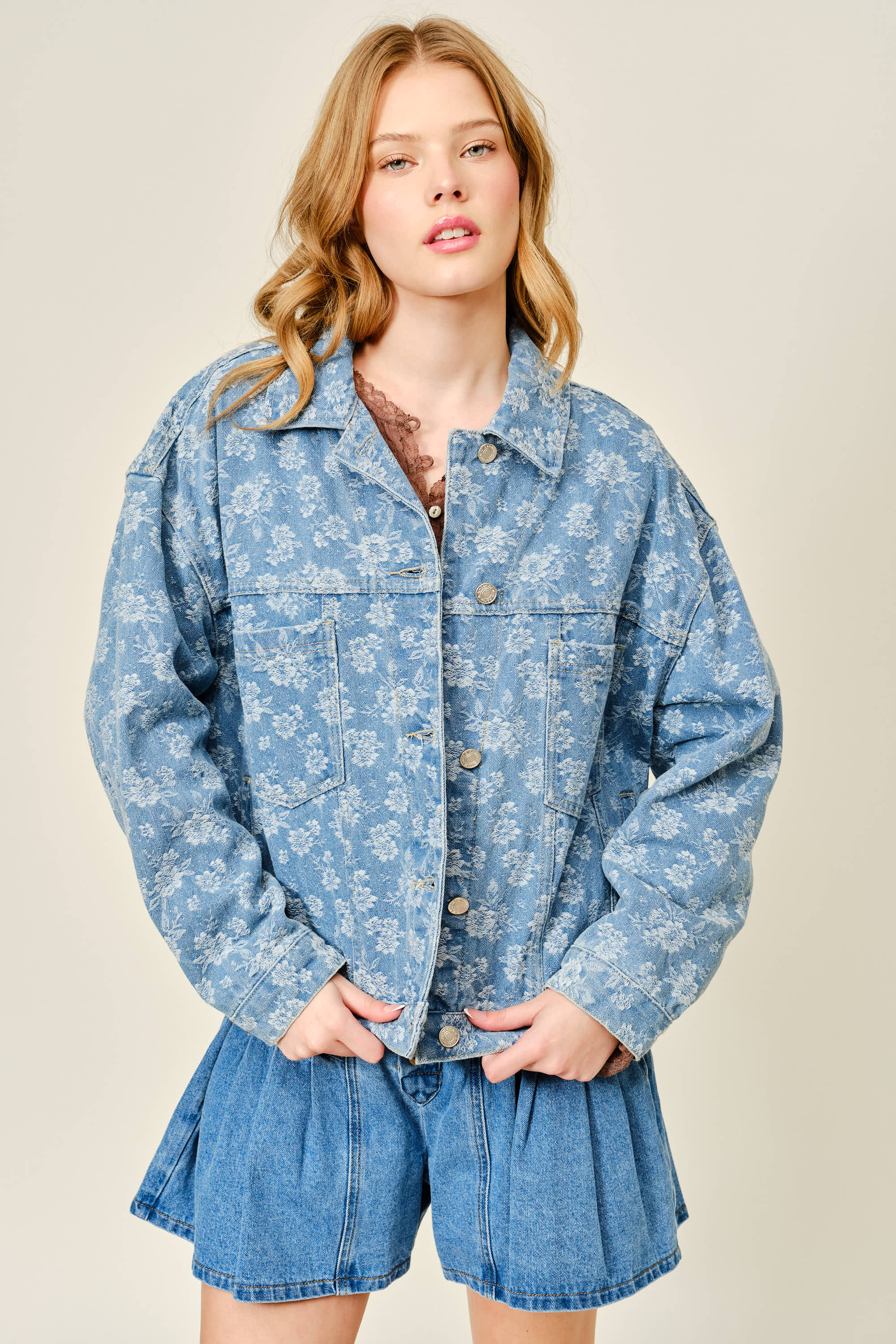 Lily Floral Denim Jacket